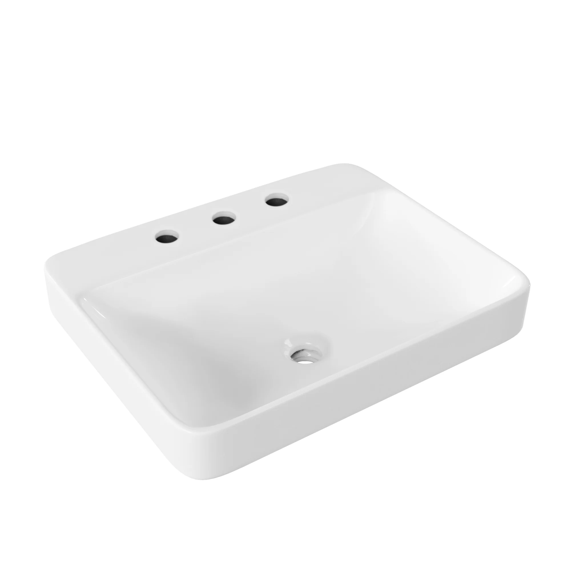 DeerValley DV-1DS0121 Drop-in Sinks Modern Semi-Recessed Ceramic Overflow - Image 4