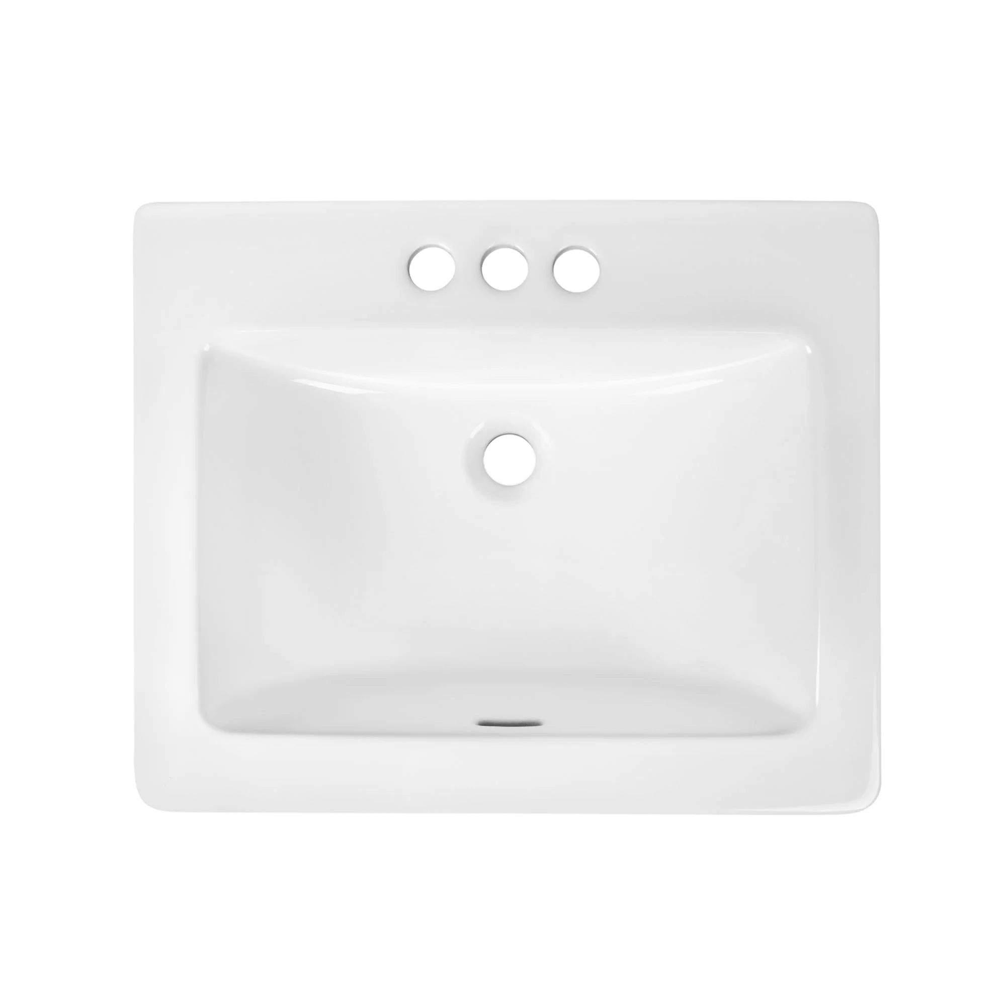 DeerValley DV-1DS0122 Drop-in Sinks Scratch Resistant Modern White 3-Hole Design - Image 4