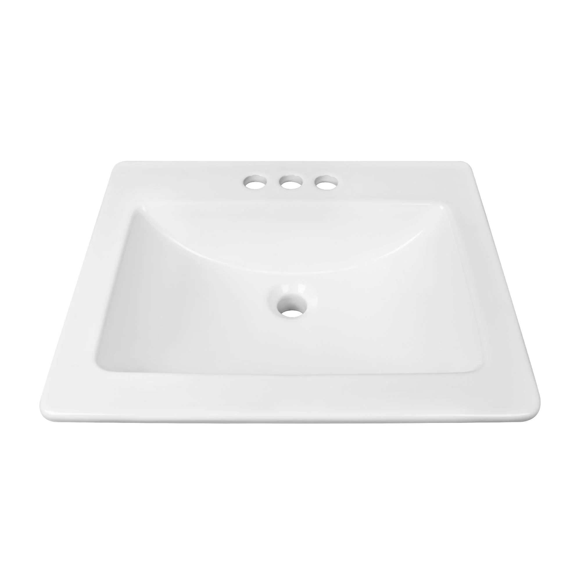 DeerValley DV-1DS0122 Drop-in Sinks Scratch Resistant Modern White 3-Hole Design - Image 6