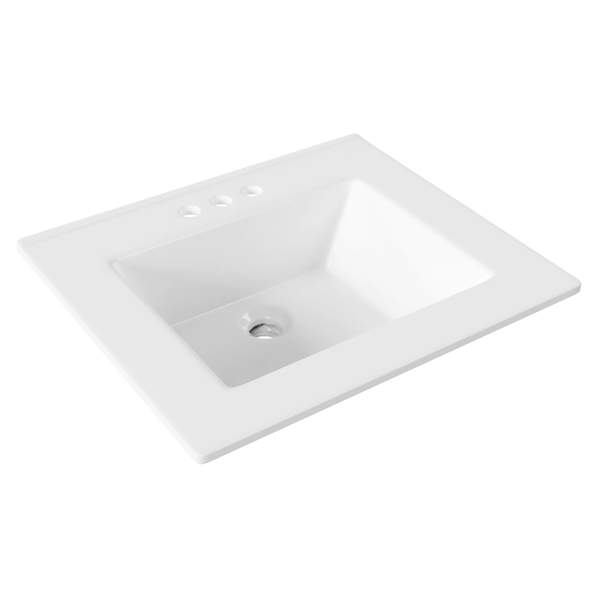 DeerValley DV-1DS0123 Drop-in Sinks Fireclay Durable 3-Hole Overflow - Image 3