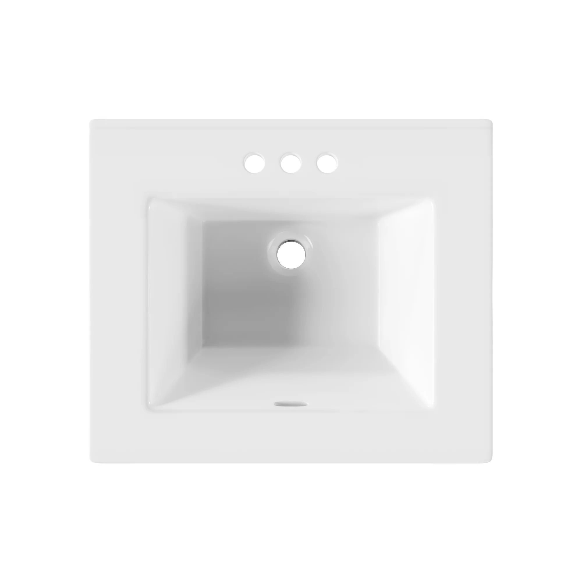 DeerValley DV-1DS0123 Drop-in Sinks Fireclay Durable 3-Hole Overflow - Image 5