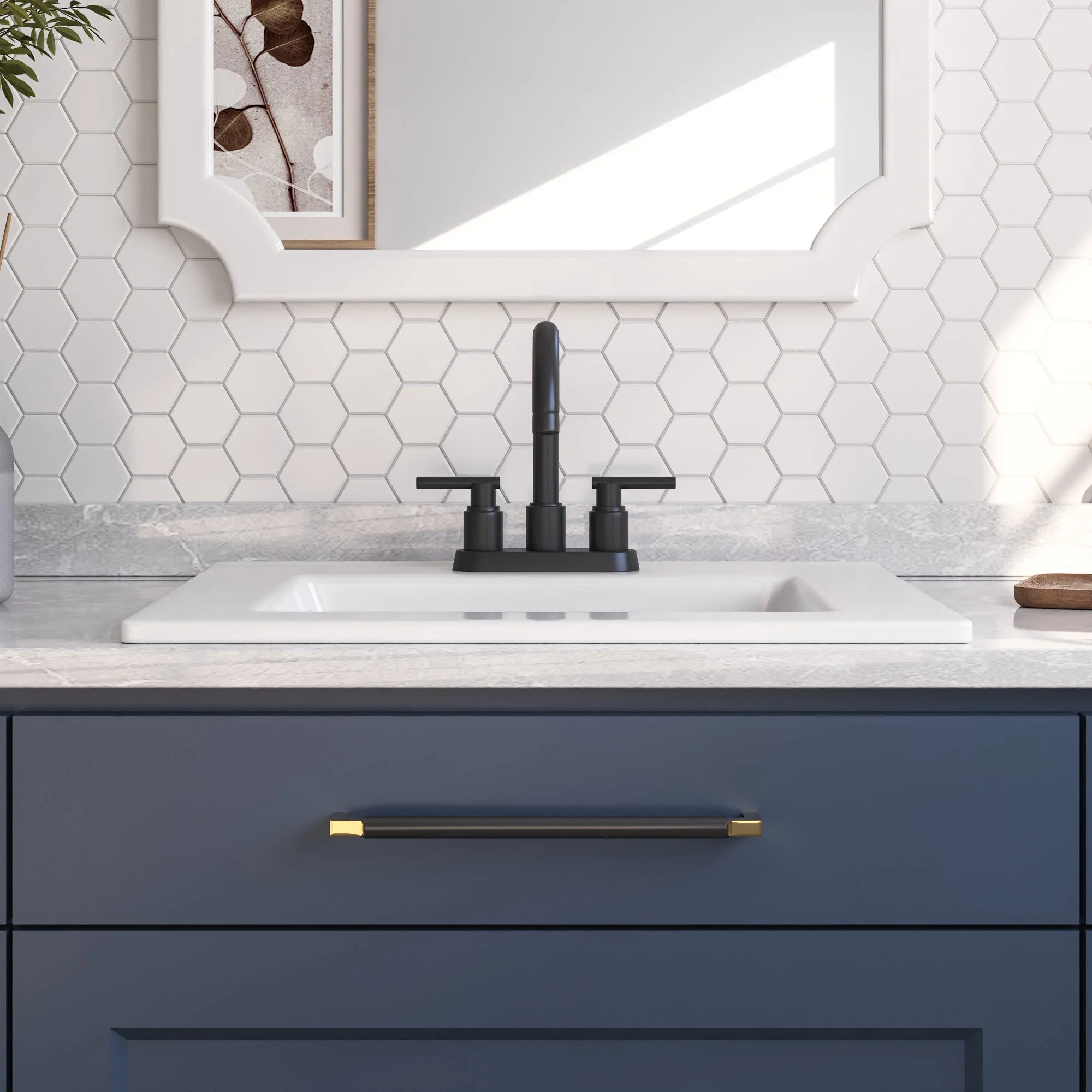DeerValley DV-1DS0123 Drop-in Sinks Fireclay Durable 3-Hole Overflow - Image 8