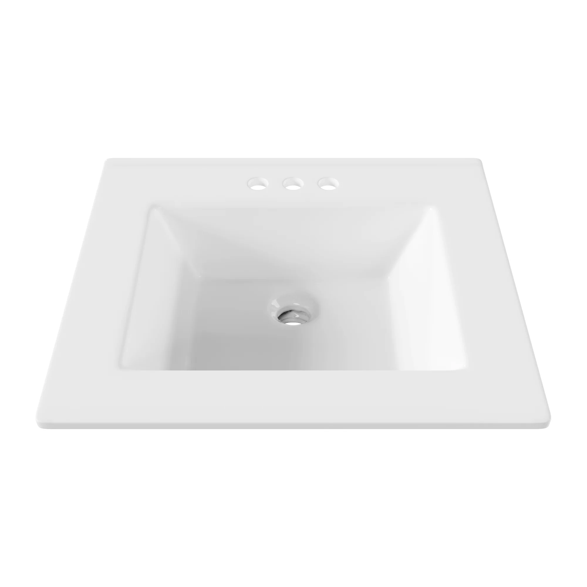 DeerValley DV-1DS0123 Drop-in Sinks Fireclay Durable 3-Hole Overflow - Image 9