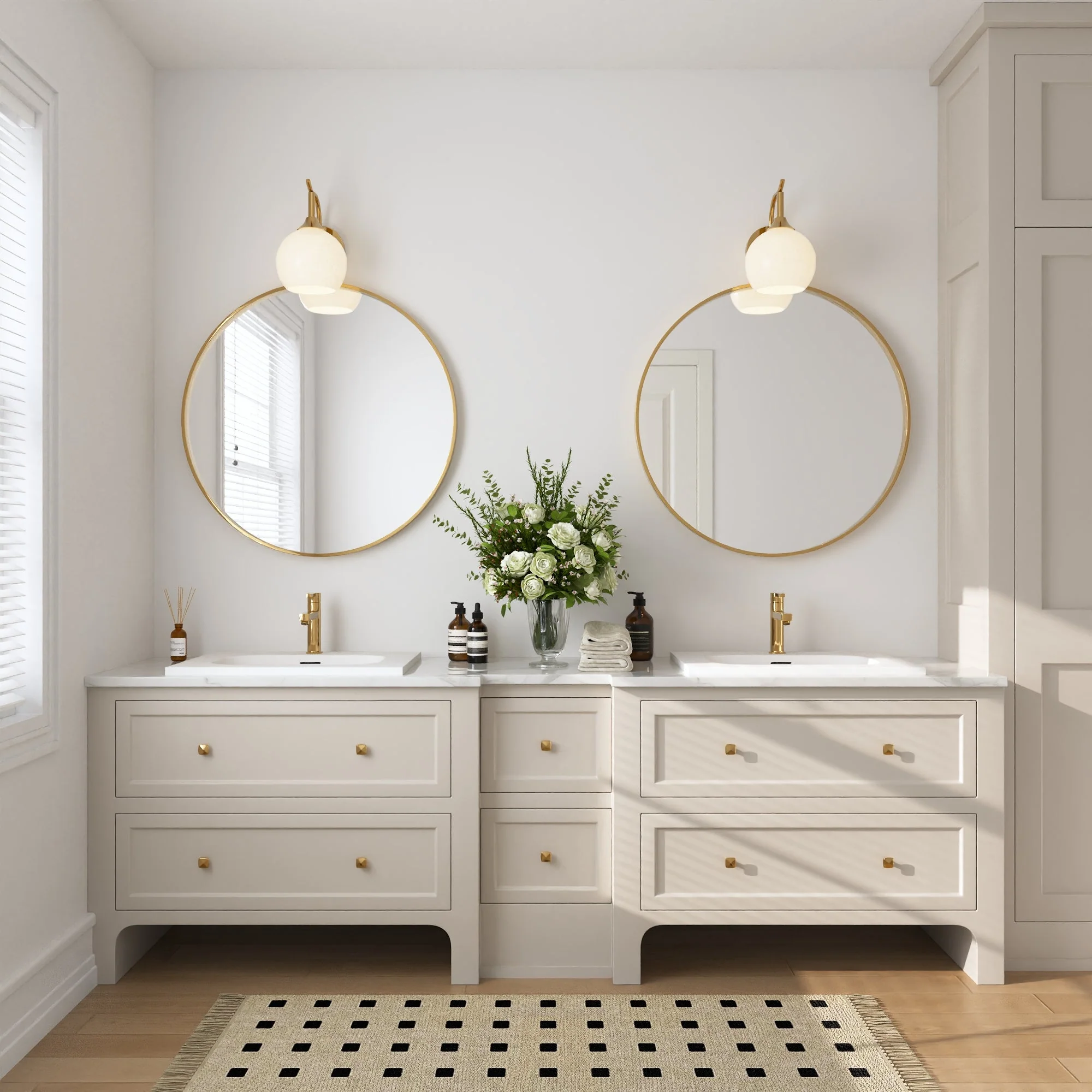 23 5/8" x 18 1/8" White Rectangular Acrylic Drop-in Bathroom Sink with Overflow and 35mm Faucet Hole - Image 11