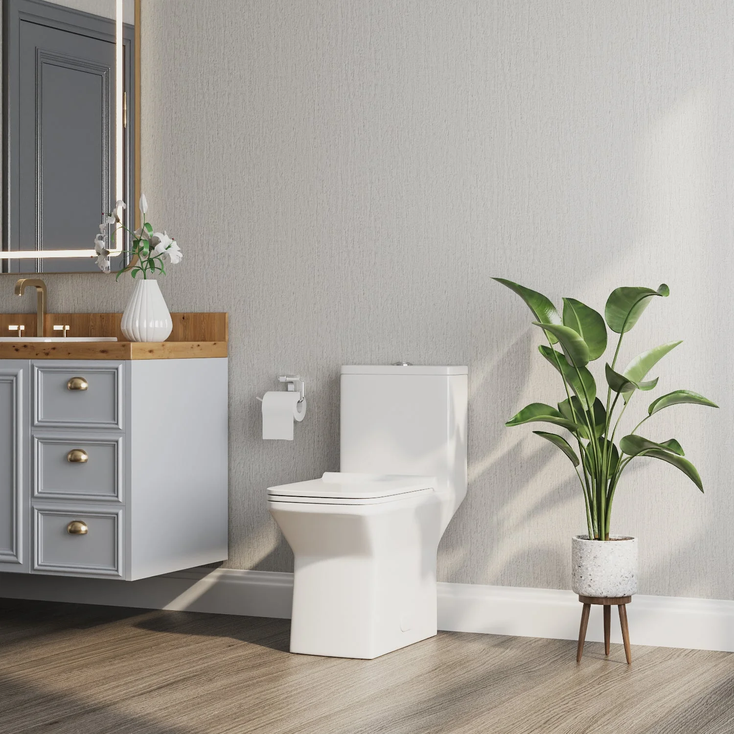 DeerValley DV-1F0072 One-piece Toilets Rectangular Bowl Wide Seat Soft Close - Image 11