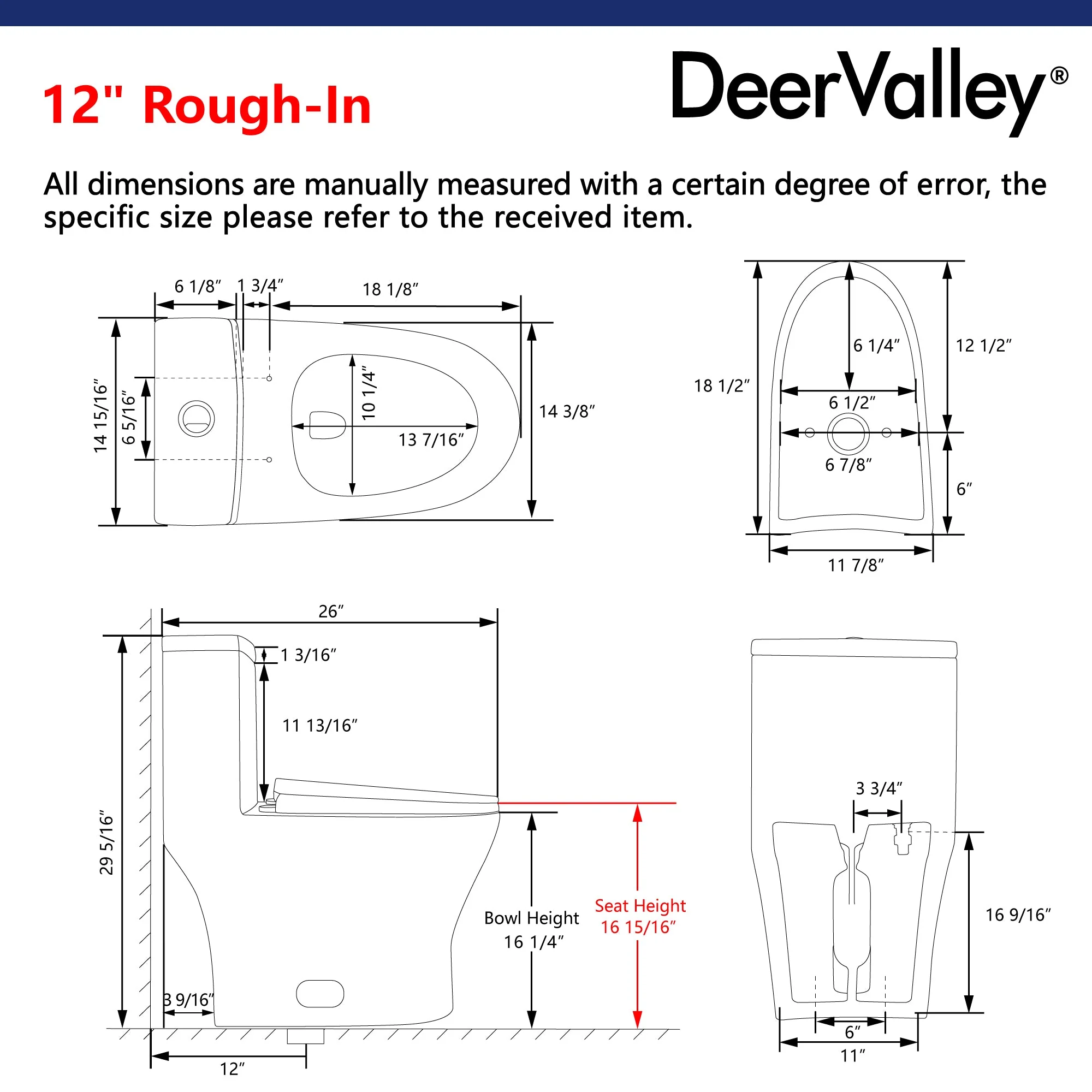 DeerValley DV-1F0073 One-piece Toilets Silent Soft-Close Dual-Flush Self-Cleaning Glaze - Image 5