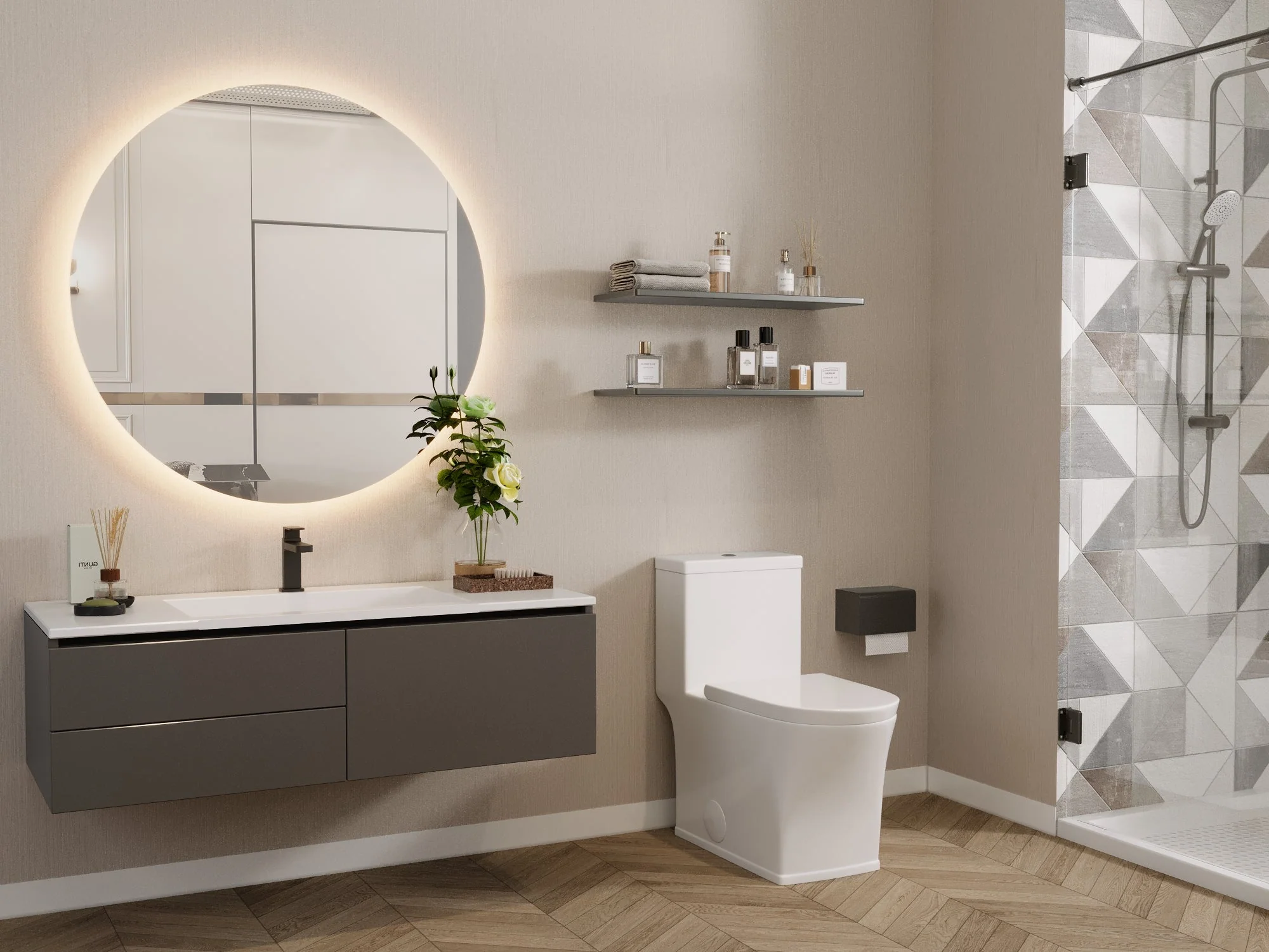 DeerValley DV-1F0230 One-Piece Elongated Toilet, Dual-Flush Glazed Surface with Multiple Types - Image 10