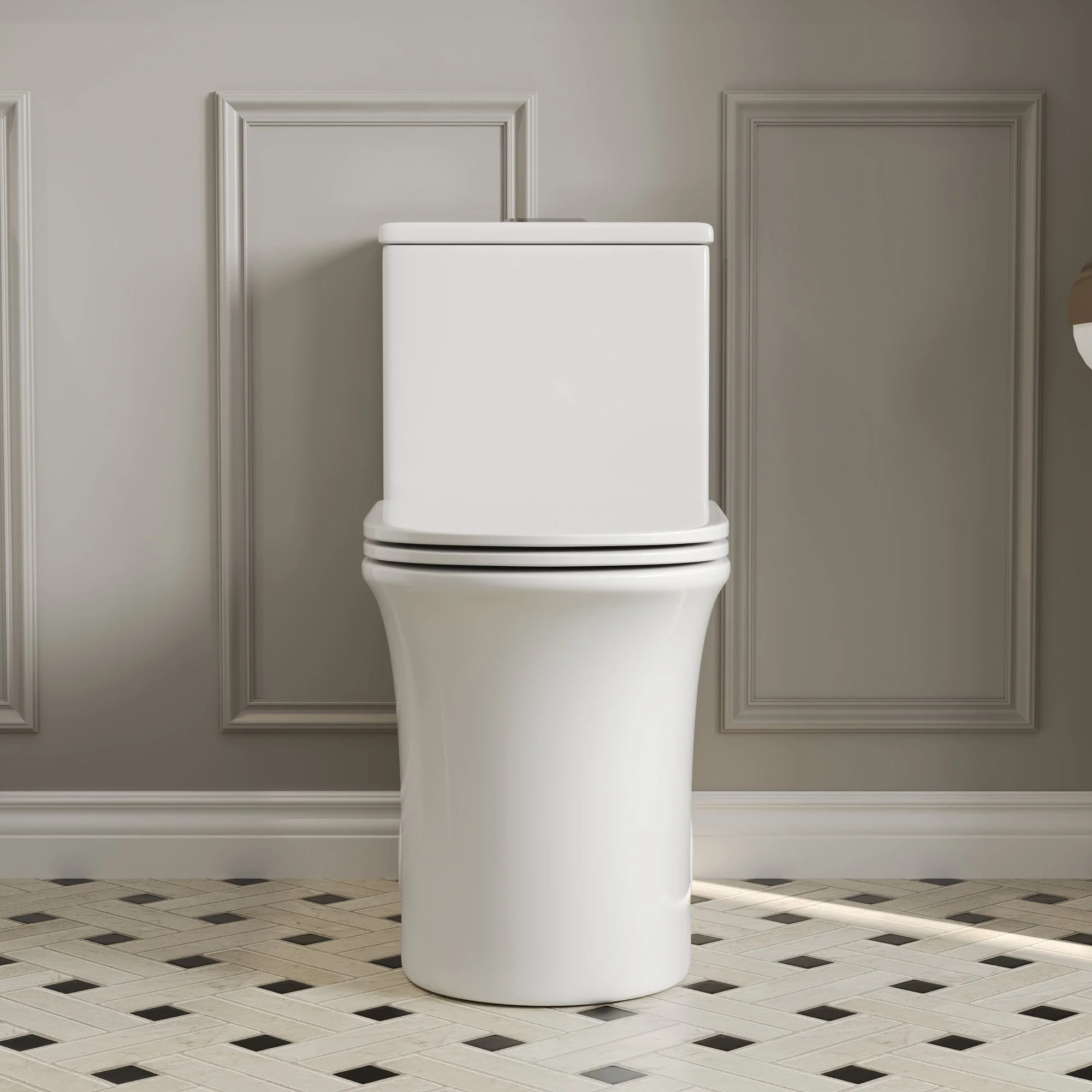 CONCORD One Piece Toilet, Dual Flush 1.1/1.6 GPF Toilet with Comfortable Seat Height - Image 3