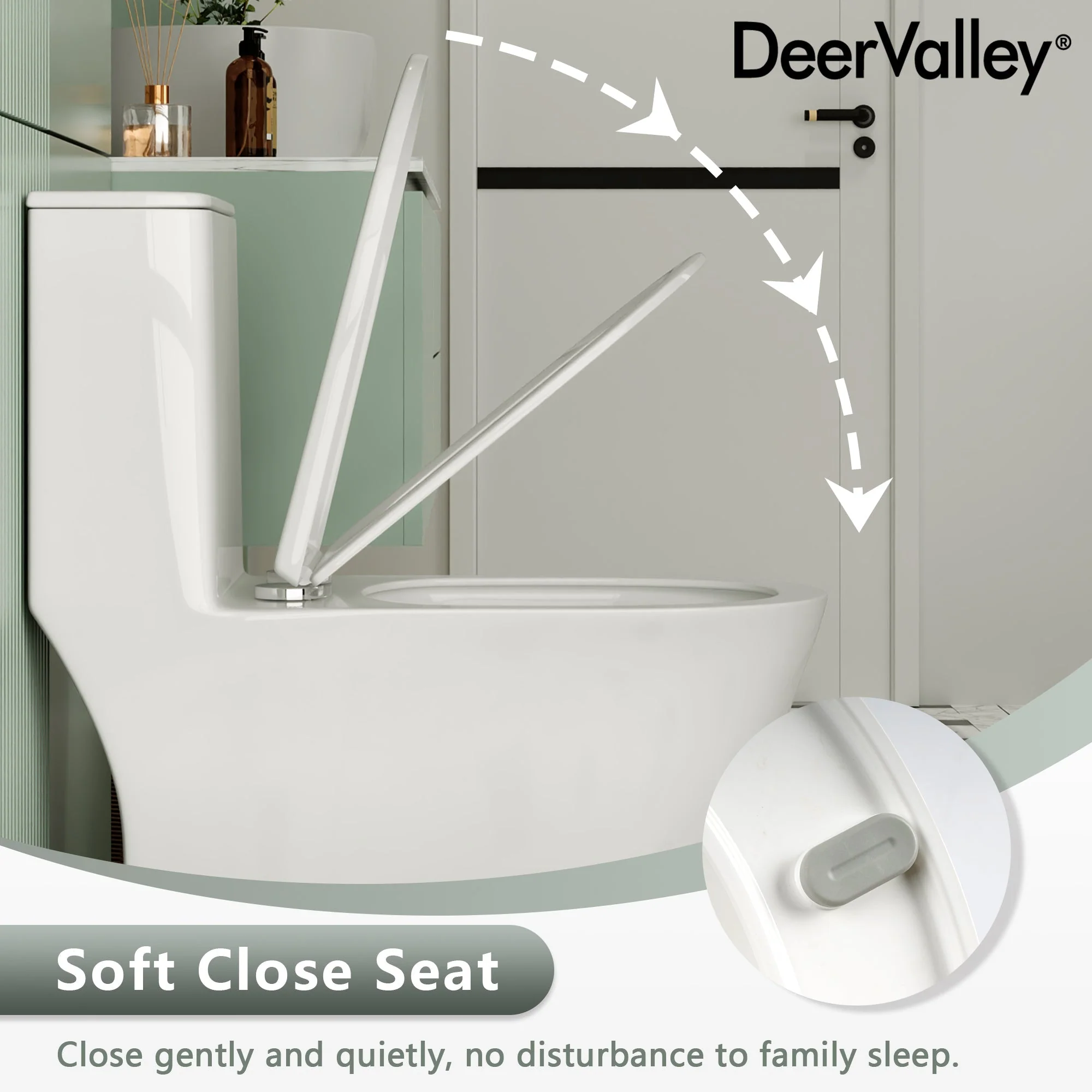 DeerValley DV-1F0248 One-piece Toilets Space-Saving Skirted Seamless Clean - Image 12
