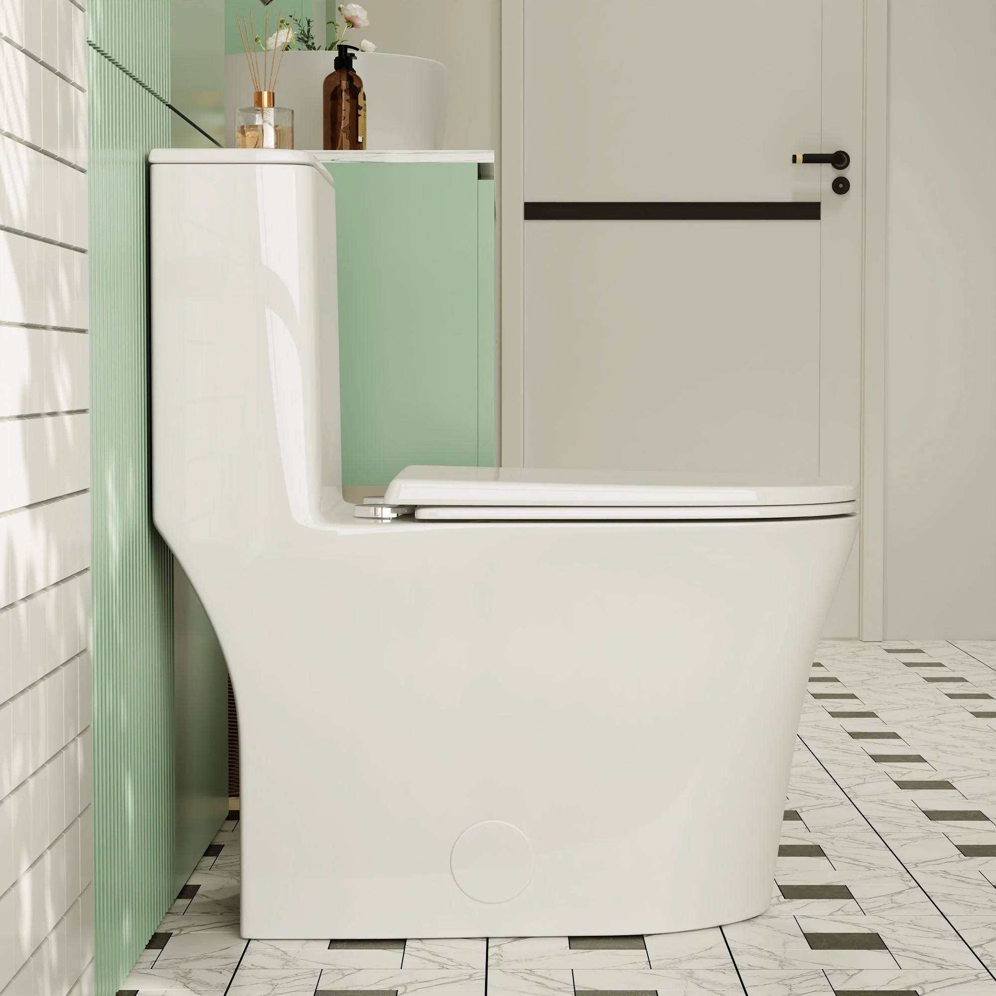 DeerValley DV-1F0248 One-piece Toilets Space-Saving Skirted Seamless Clean - Image 3