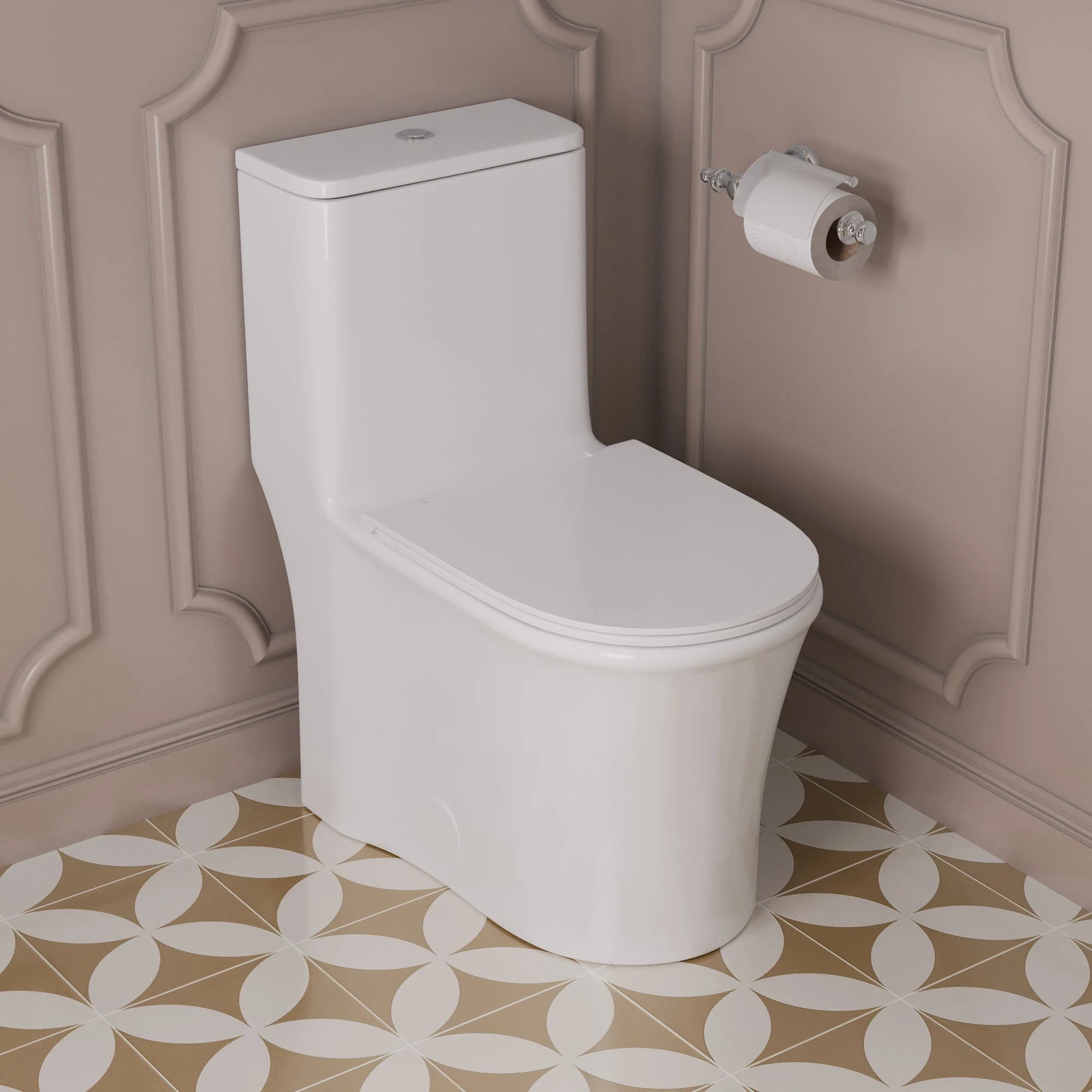 DeerValley DV-1F0249 One Piece Toilet Dual Flush Soft Close Skirted Easy Clean - Image 4