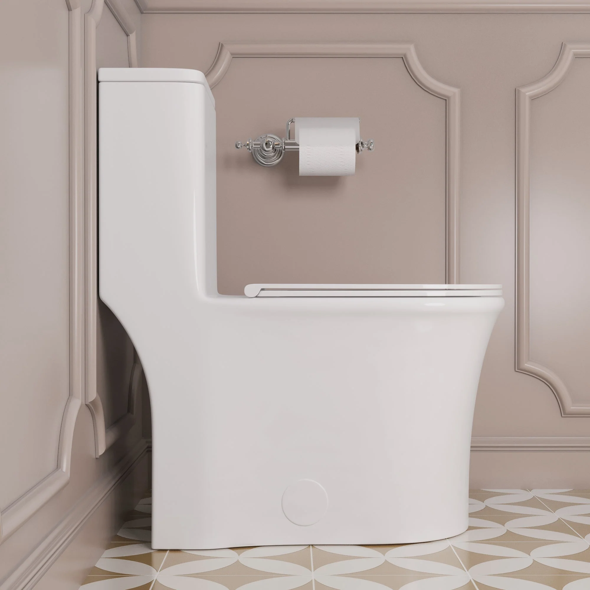 DeerValley DV-1F0249 One Piece Toilet Dual Flush Soft Close Skirted Easy Clean - Image 6