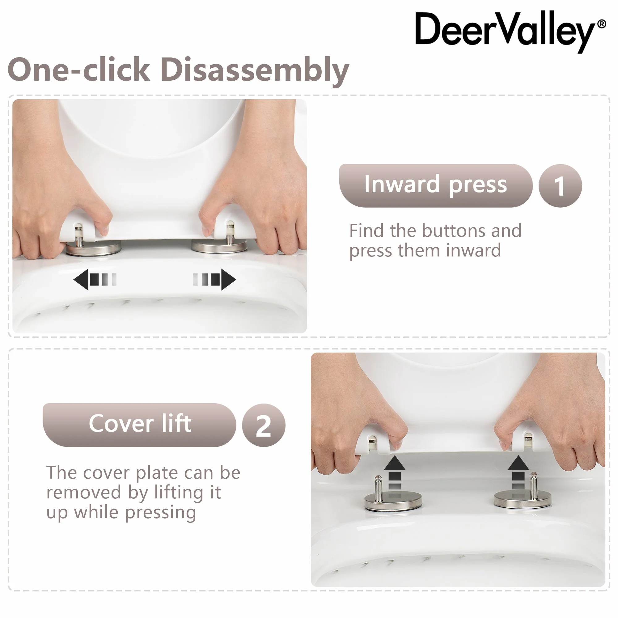 DeerValley DV-1F0249 One Piece Toilet Dual Flush Soft Close Skirted Easy Clean - Image 9