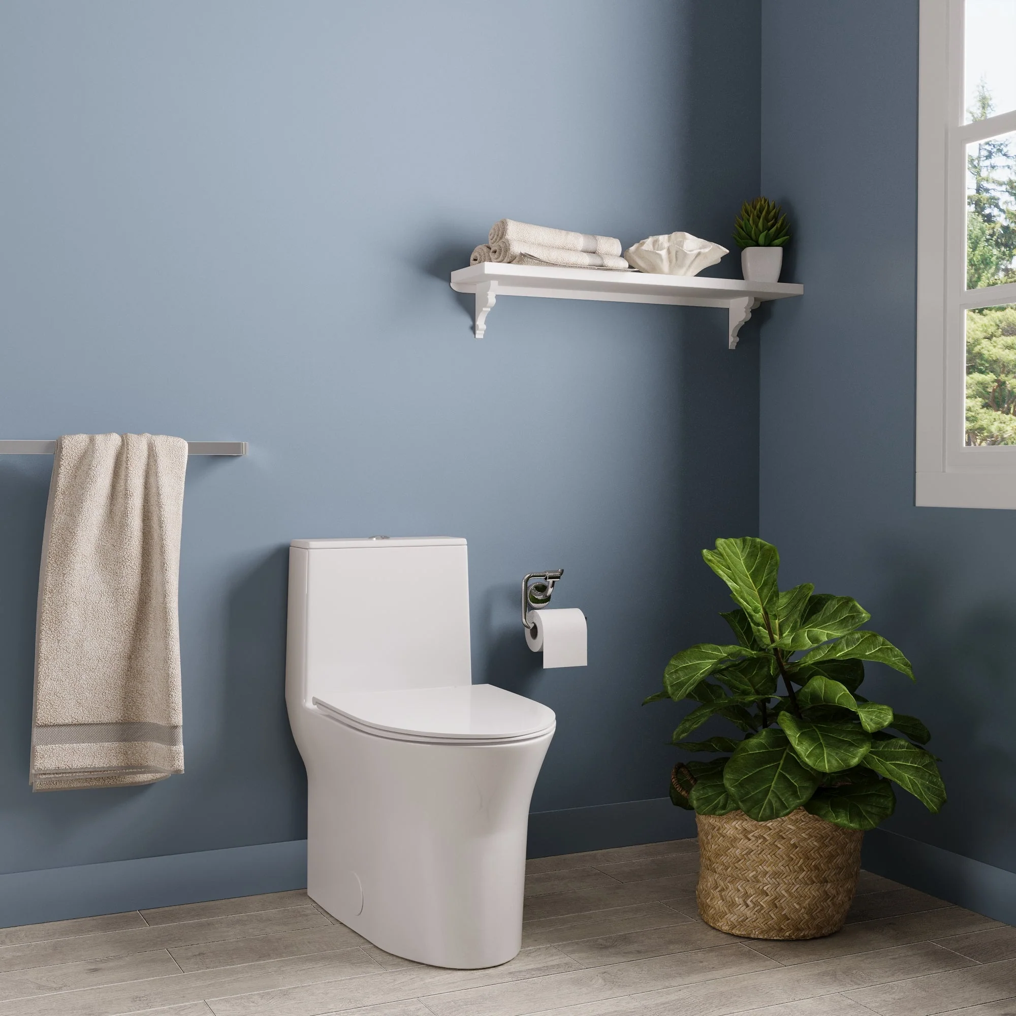 DeerValley DV-1F0250 One-Piece Toilet Soft-Close Seat Skirted Design Dual Flush - Image 2