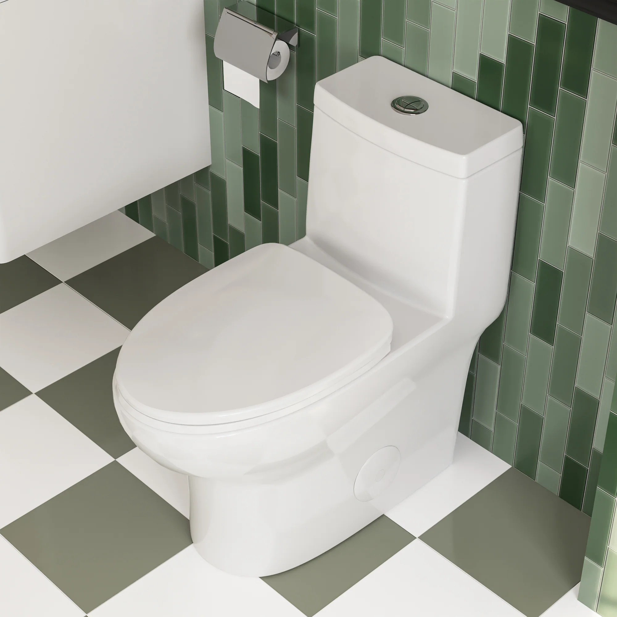 DeerValley DV-1F026R One-piece Toilets Elongated Comfort Skirted Dual Flush Soft-Close Seat - Image 14