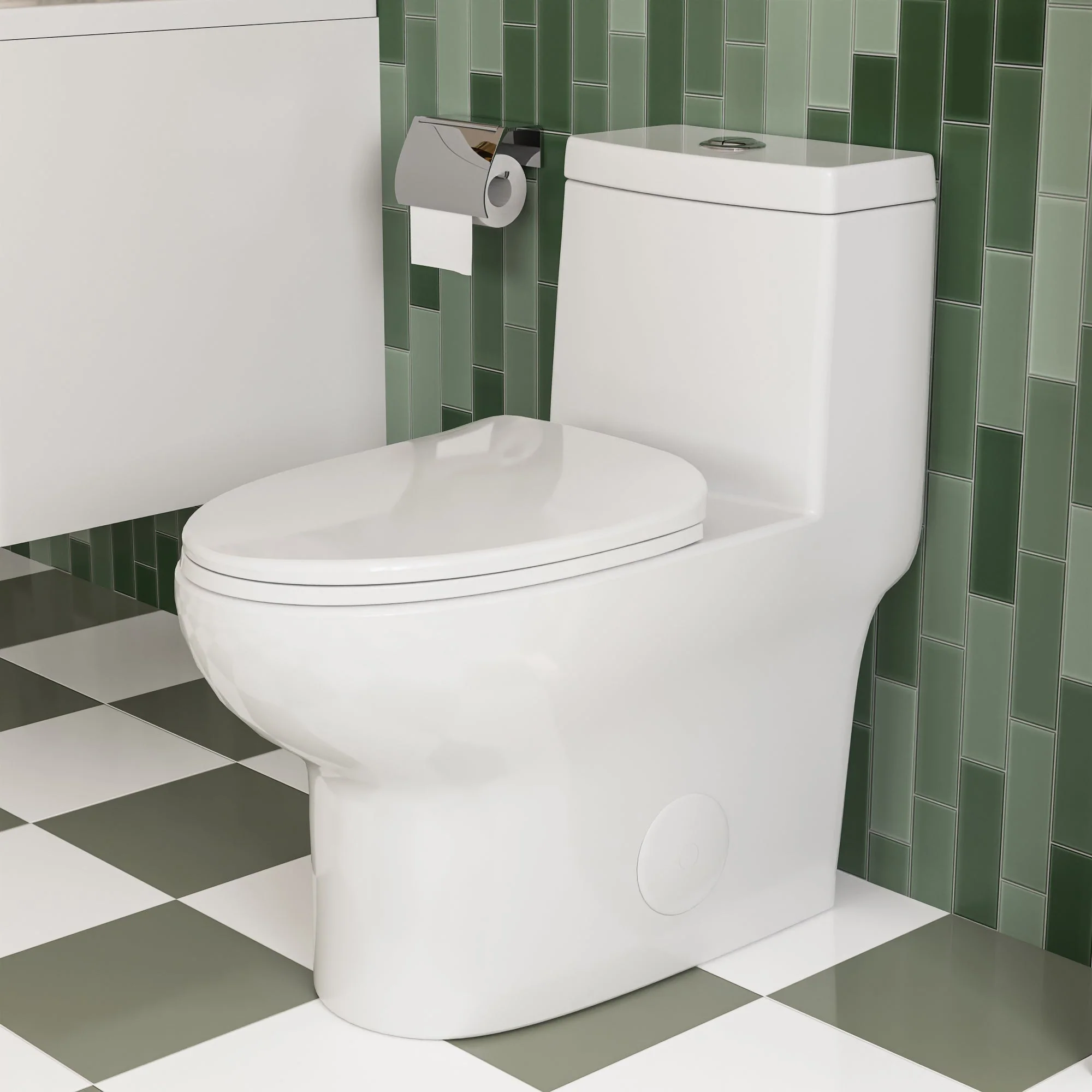 DeerValley DV-1F026R One-piece Toilets Elongated Comfort Skirted Dual Flush Soft-Close Seat - Image 4