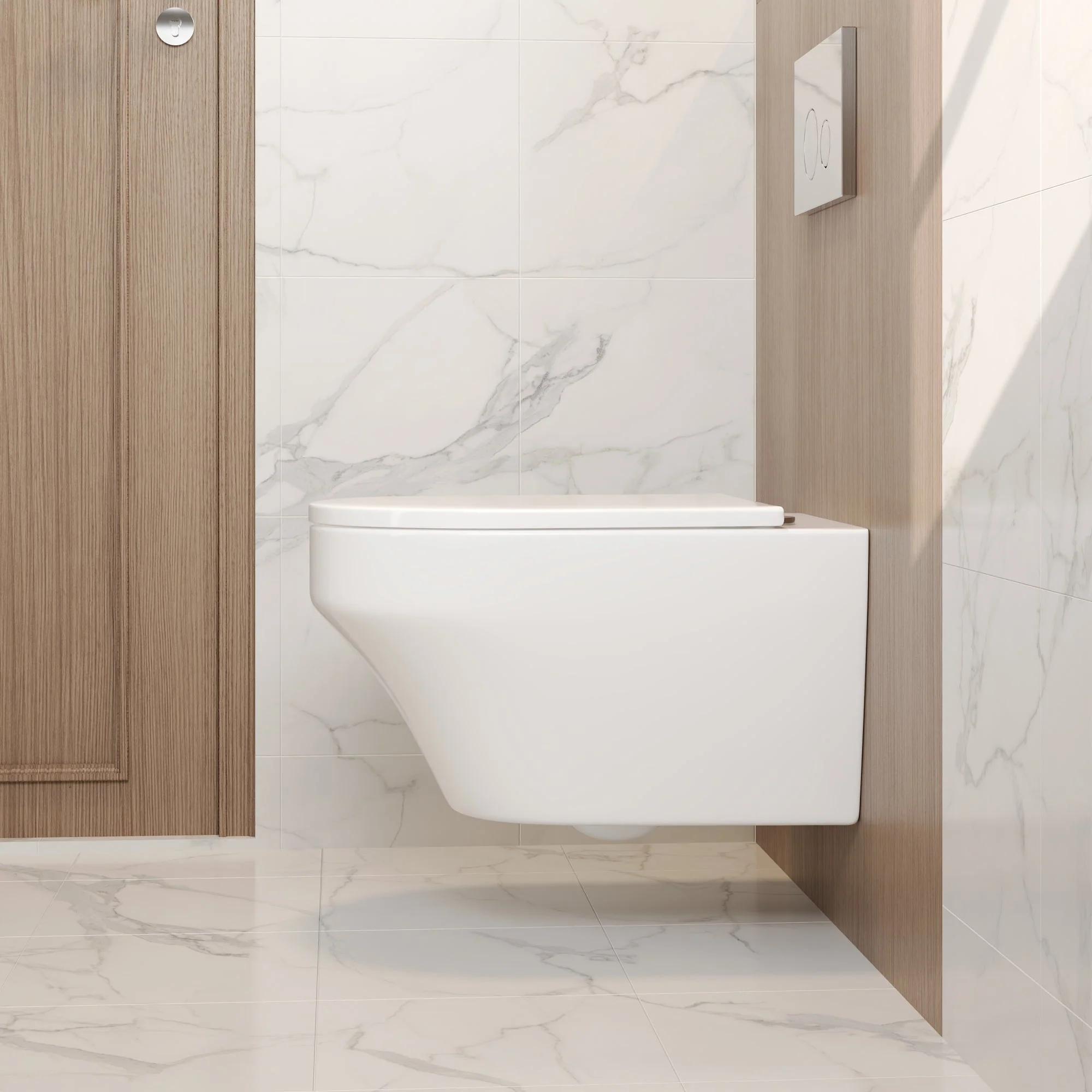 2-Piece Toilet Elongated Dual-Flush Wall Mounted Toilet  (Seat Included) - DV-1F00292-CF/DV-1F0292 - Image 10