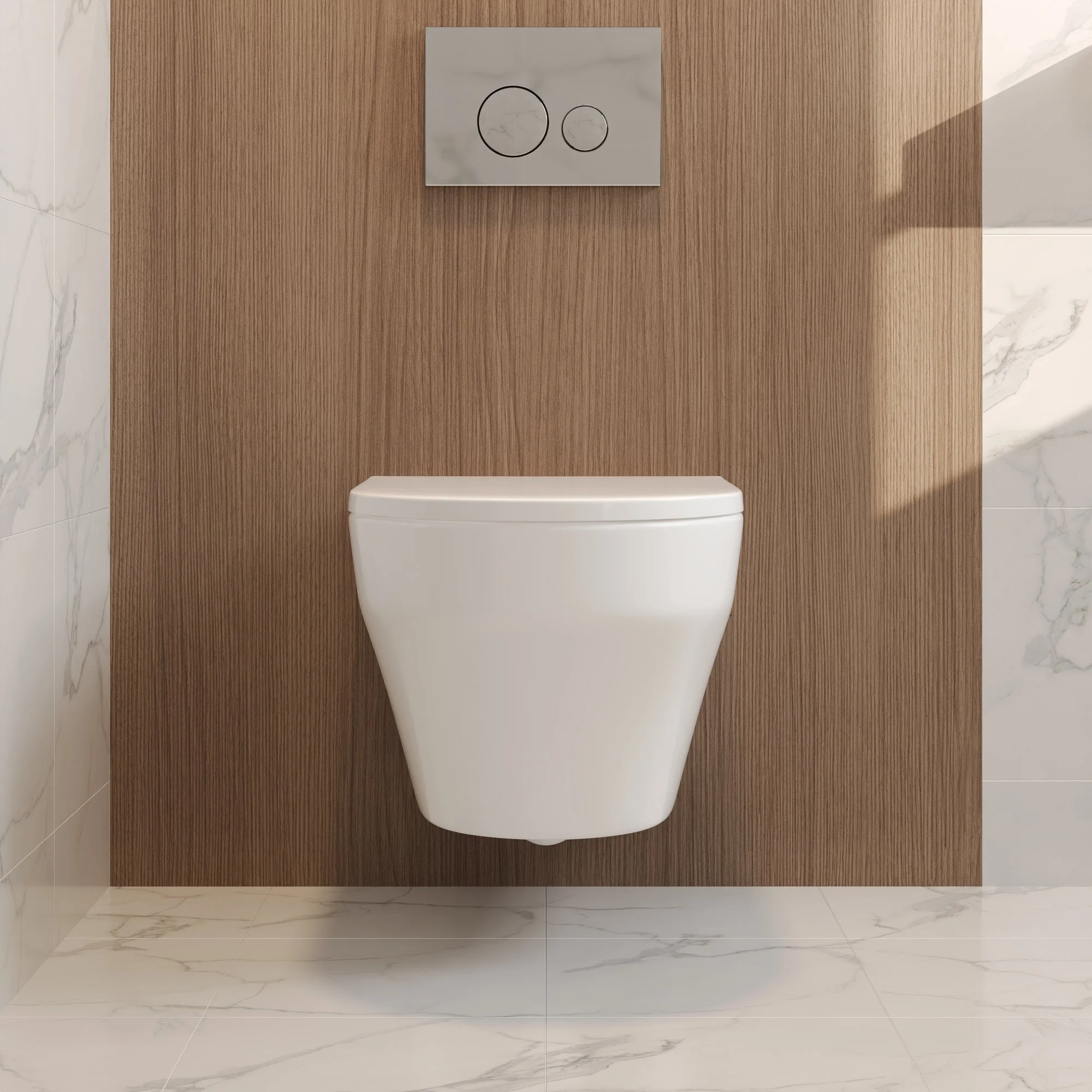 2-Piece Toilet Elongated Dual-Flush Wall Mounted Toilet  (Seat Included) - DV-1F00292-CF/DV-1F0292 - Image 4