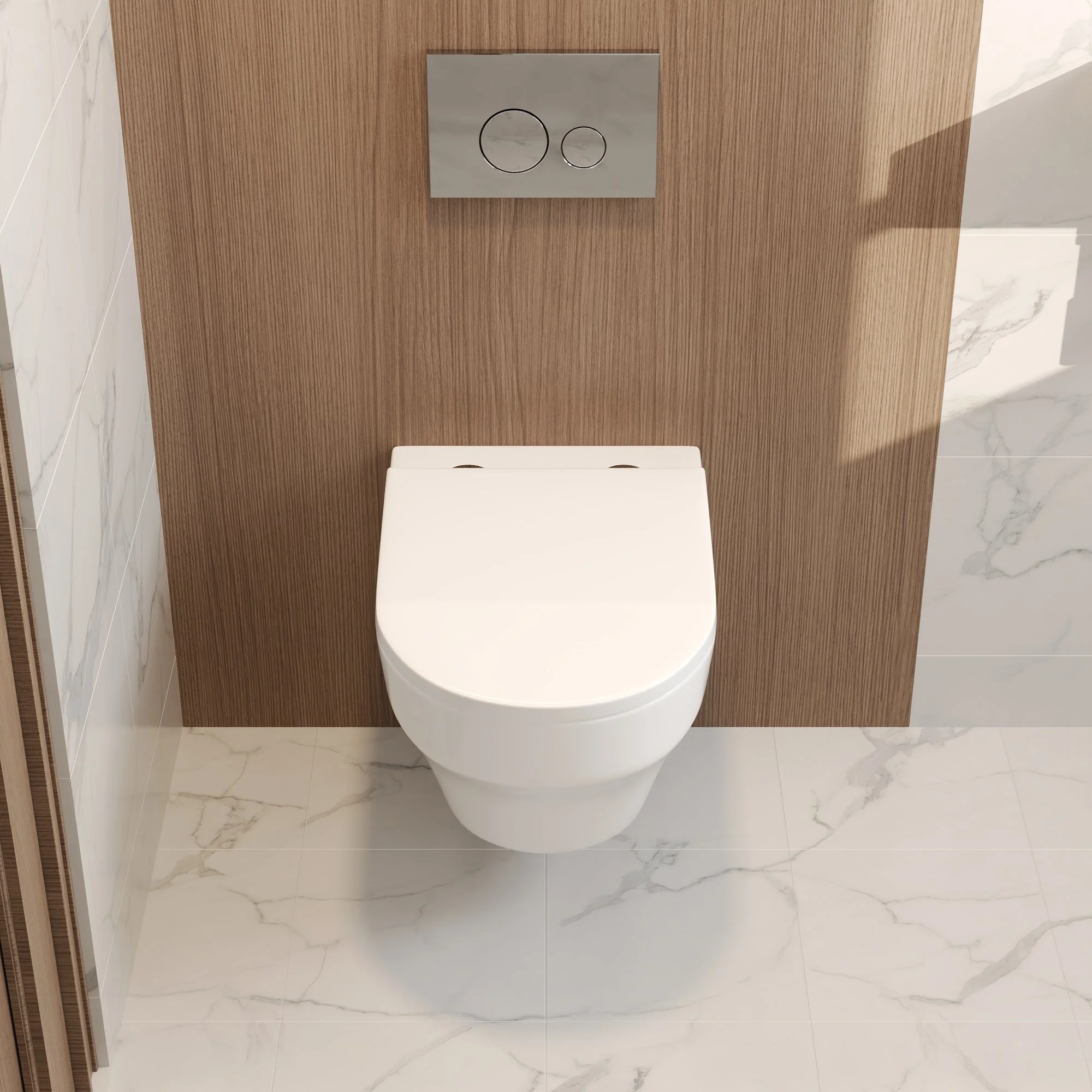 2-Piece Toilet Elongated Dual-Flush Wall Mounted Toilet  (Seat Included) - DV-1F00292-CF/DV-1F0292 - Image 5
