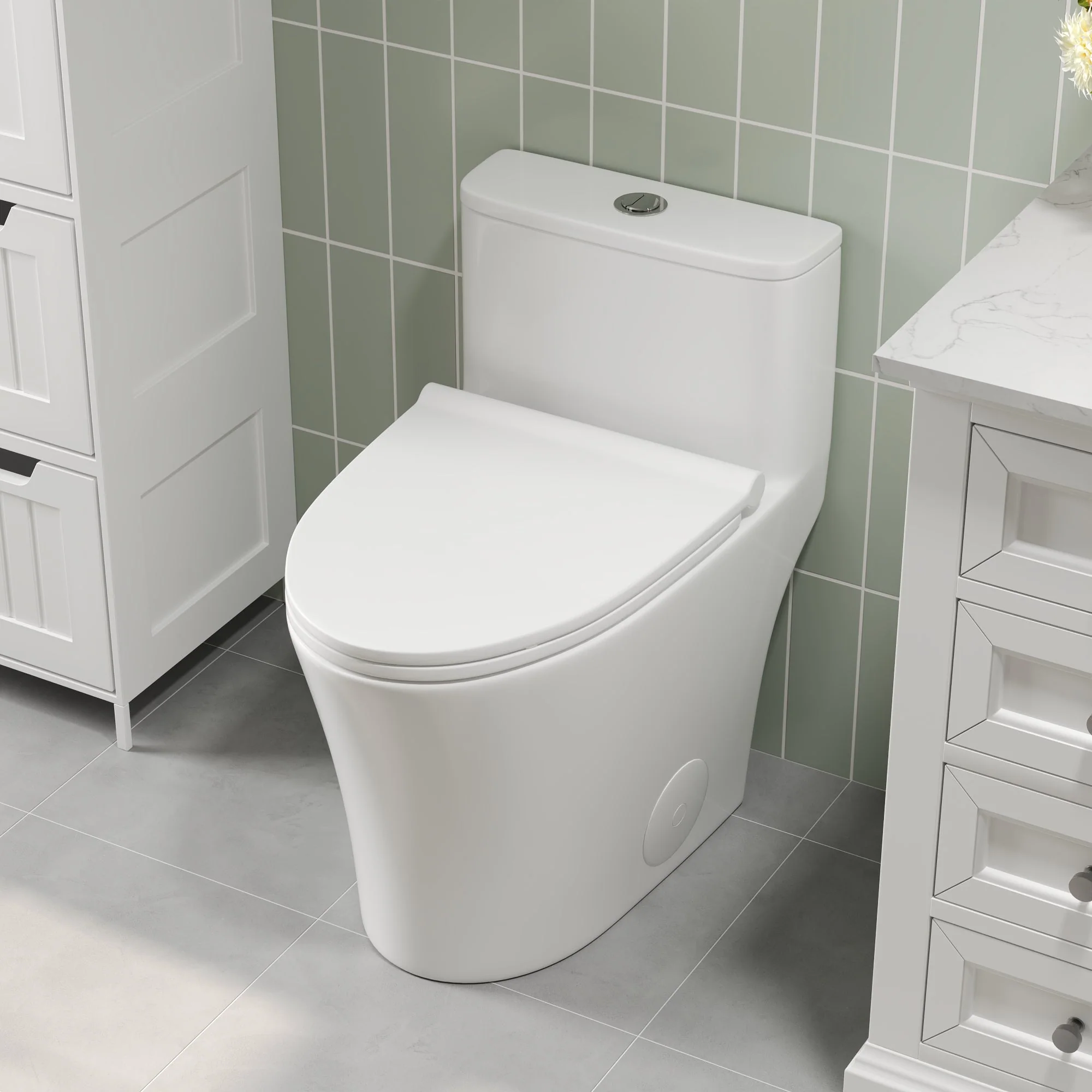 DeerValley DV-1F0372 One-piece Toilets Water-Saving Dual Flush 360° Siphonic Jet - Image 8