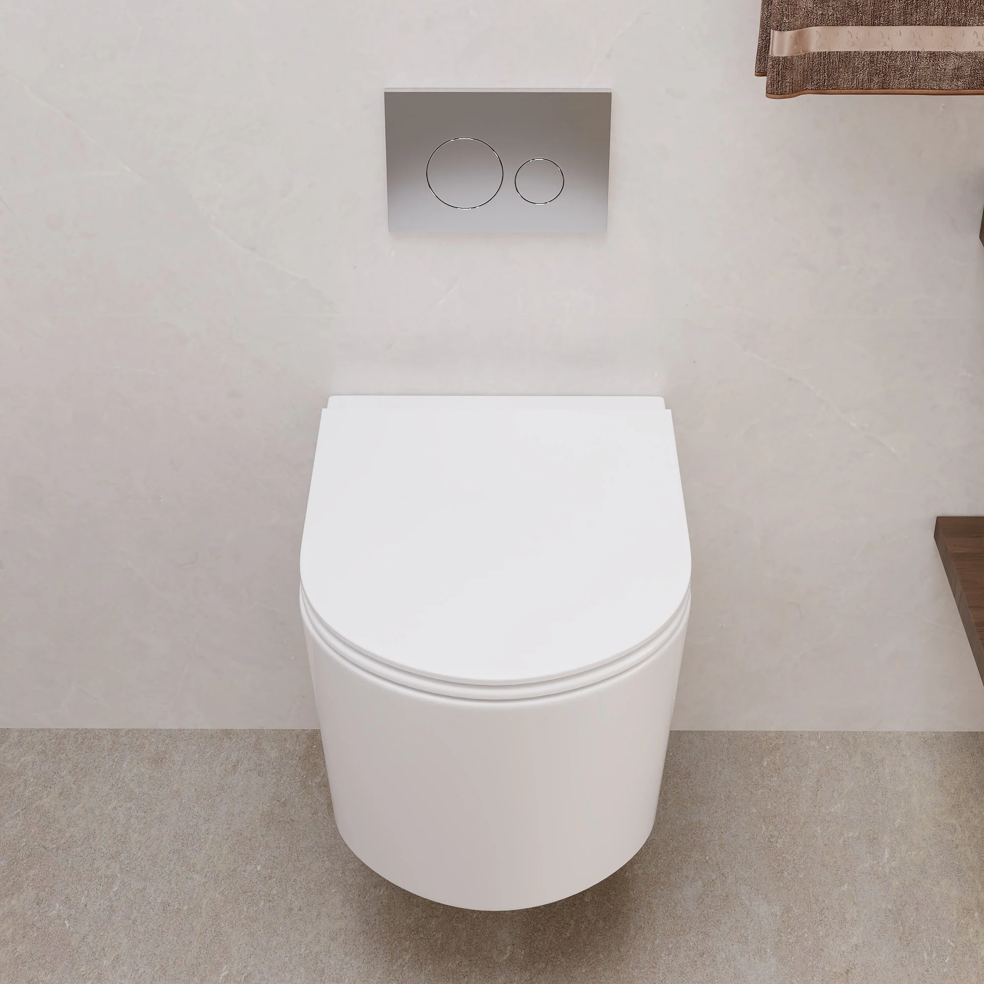 Wall-Hung Toilet with Concealed Tank Set, Rimless Dual Flush, 1.1/1.6 GPF - Image 13