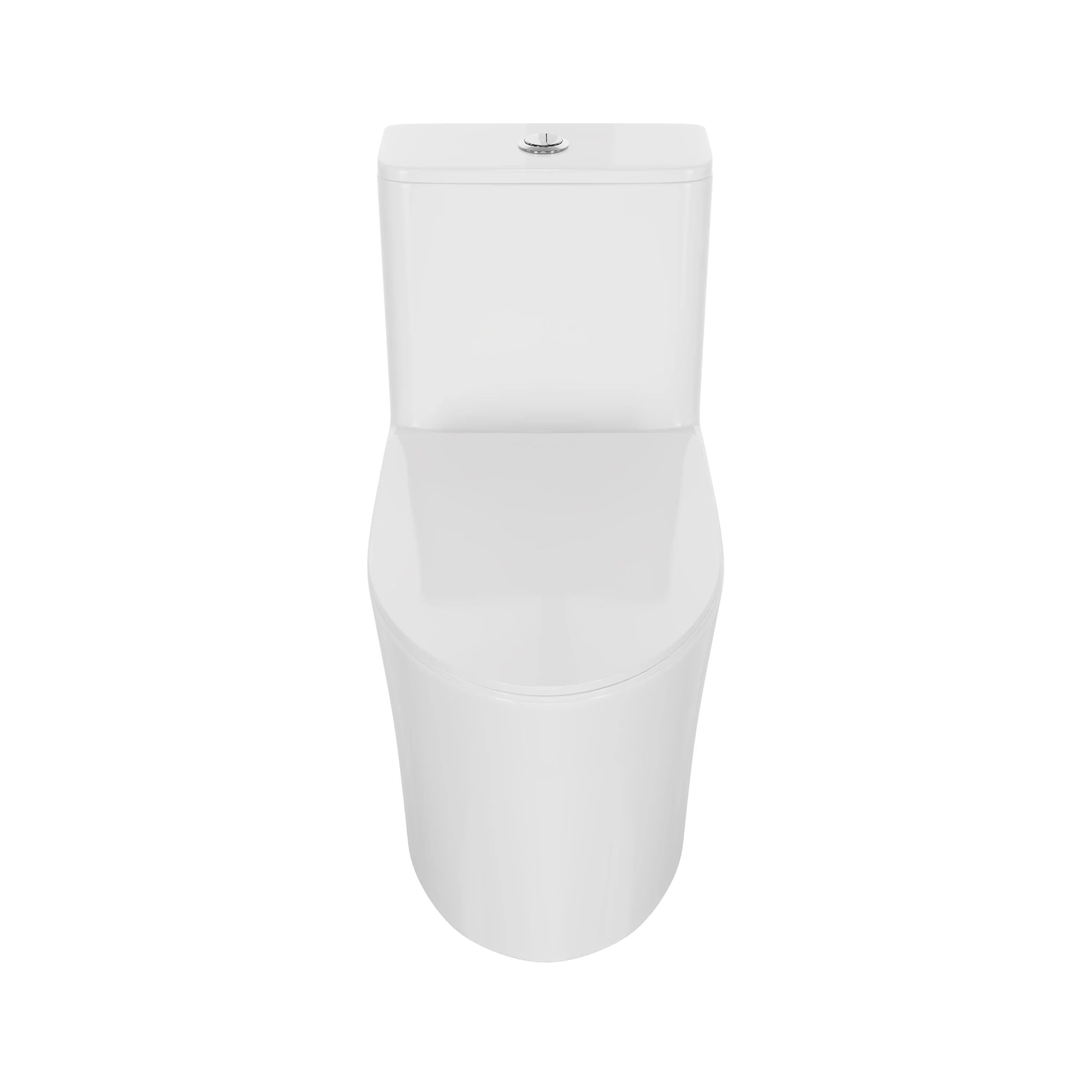 DeerValley DV-1F0385 Elongated One-Piece Toilet, 1.1/1.6 GPF Dual Flush, White Modern Skirted Toilet with Soft-Close Seat (Seat Included) - Image 10