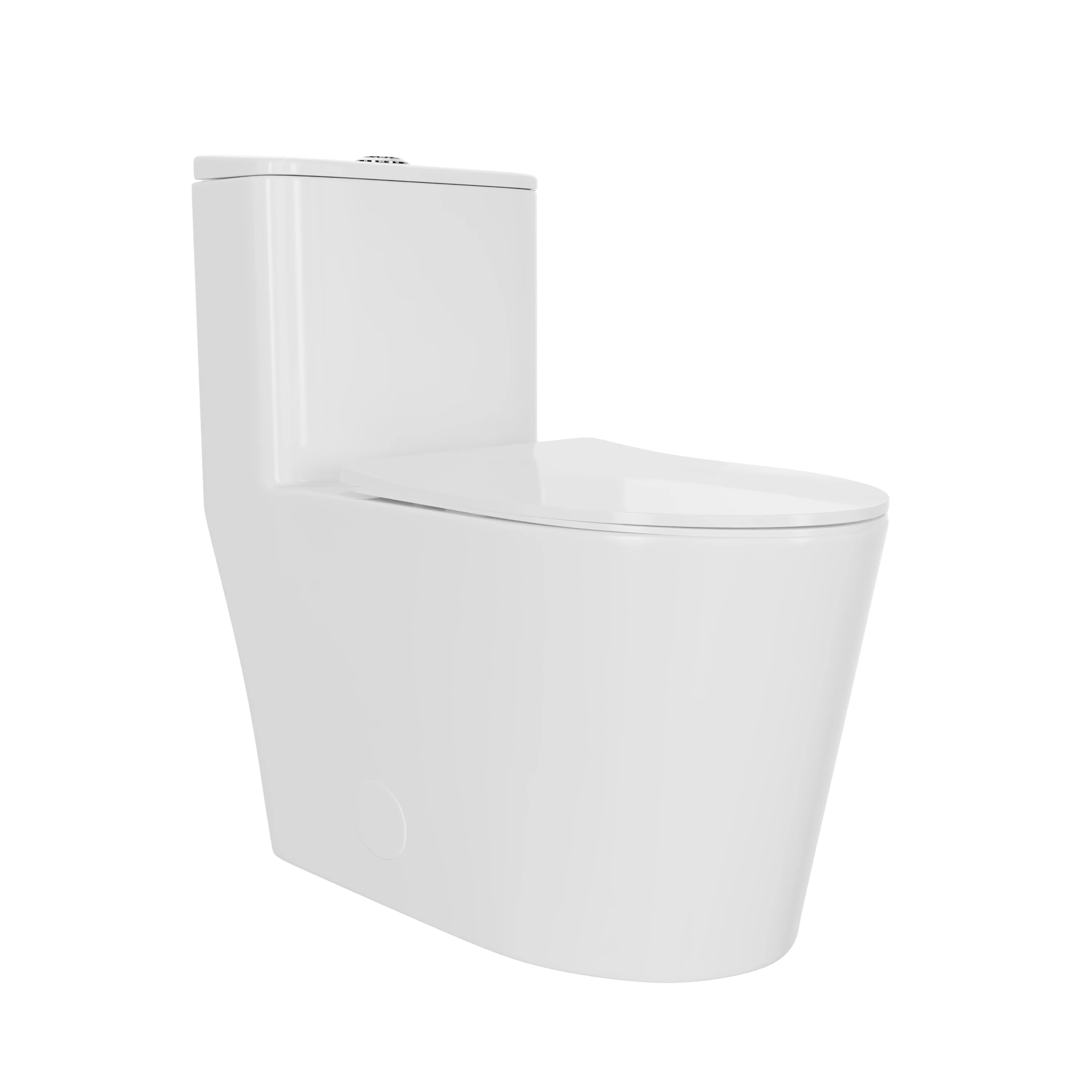 DeerValley DV-1F0385 Elongated One-Piece Toilet, 1.1/1.6 GPF Dual Flush, White Modern Skirted Toilet with Soft-Close Seat (Seat Included) - Image 7