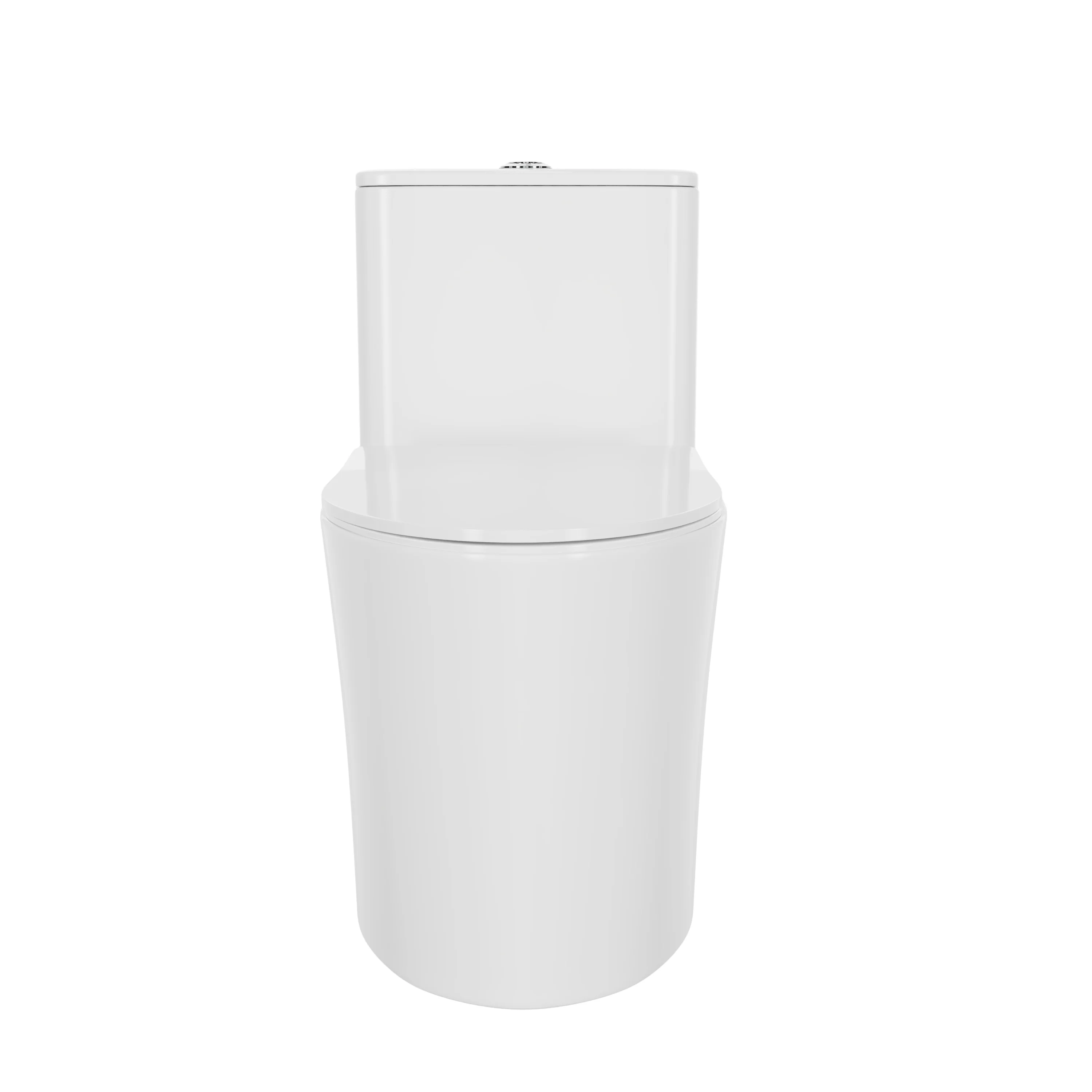 DeerValley DV-1F0385 Elongated One-Piece Toilet, 1.1/1.6 GPF Dual Flush, White Modern Skirted Toilet with Soft-Close Seat (Seat Included) - Image 8