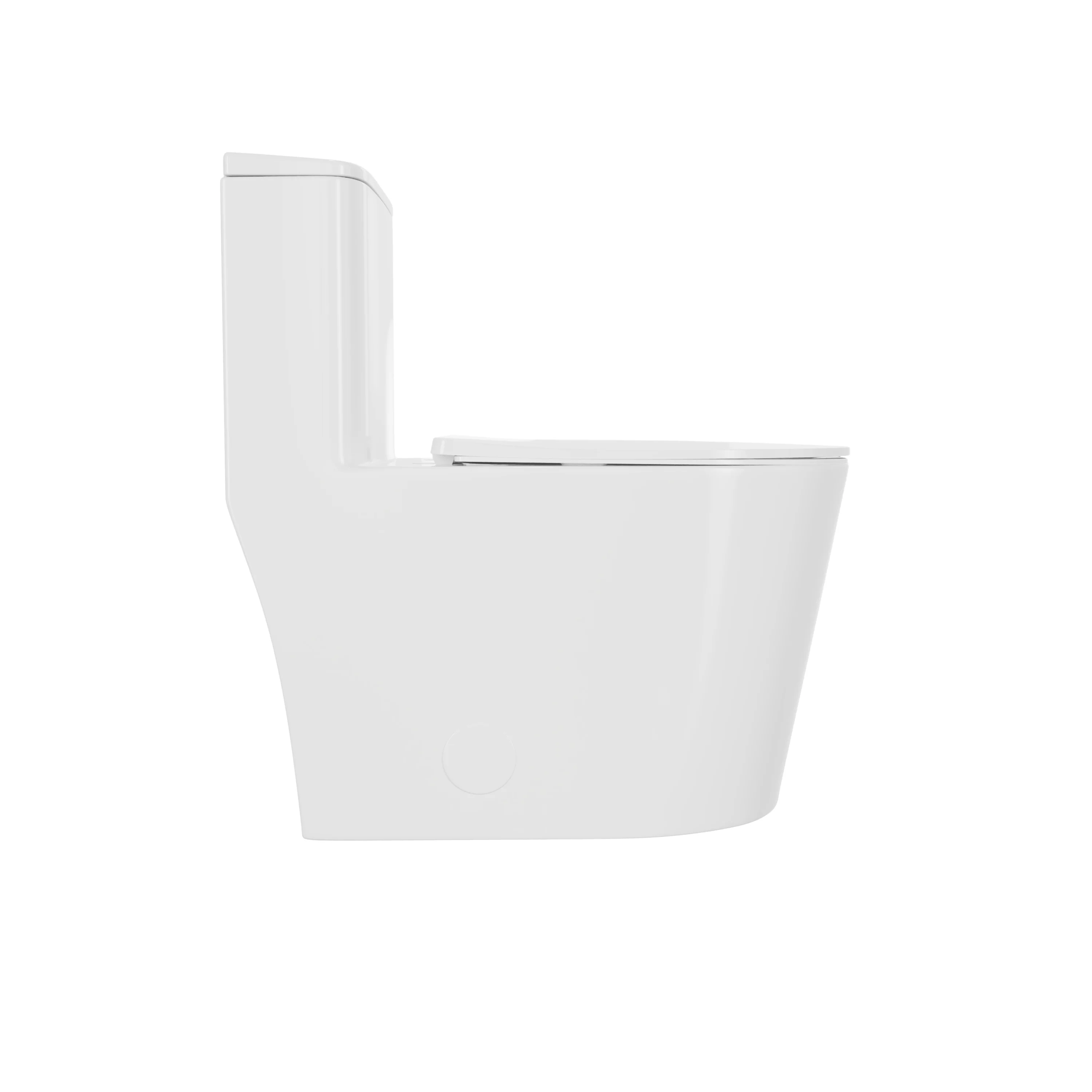 DeerValley DV-1F0385 Elongated One-Piece Toilet, 1.1/1.6 GPF Dual Flush, White Modern Skirted Toilet with Soft-Close Seat (Seat Included) - Image 9