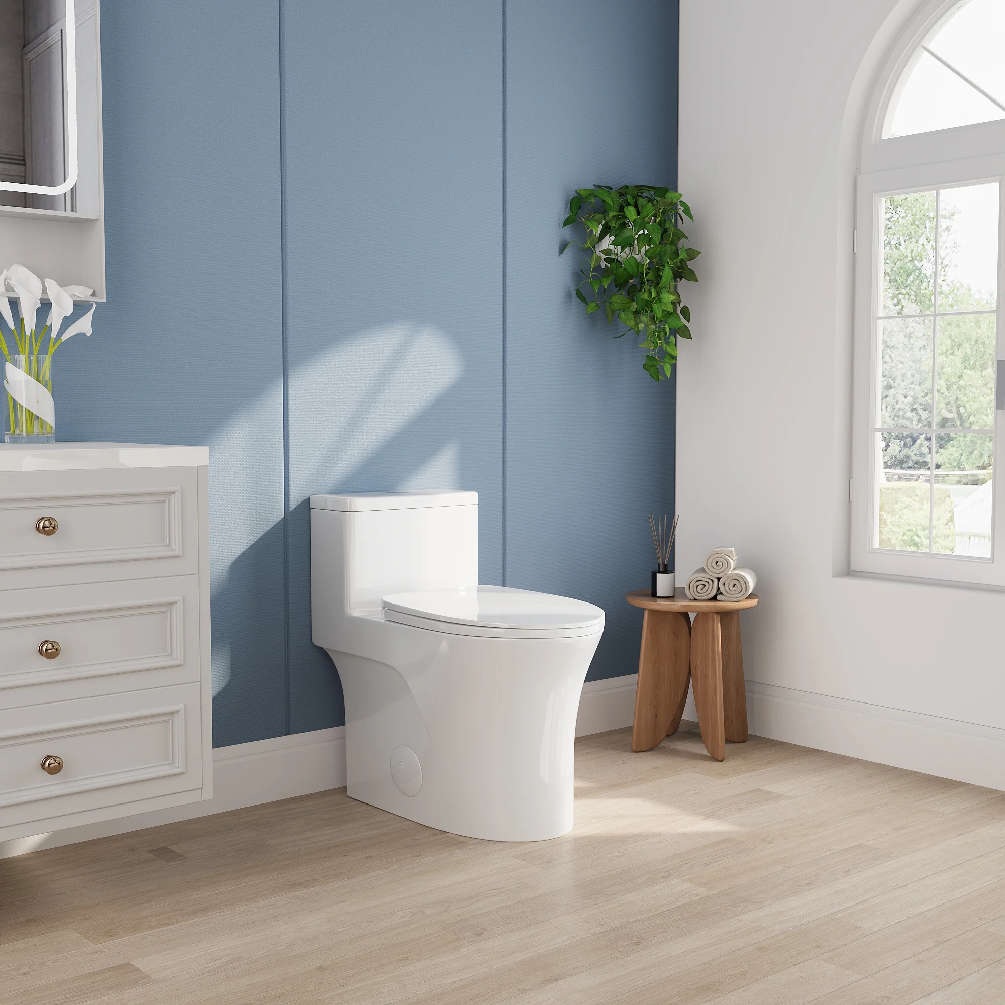 DeerValley DV-1F0437 One Piece Elongated Toilet – Dual Flush & Rimless, ADA Height, Seat Included - Image 5