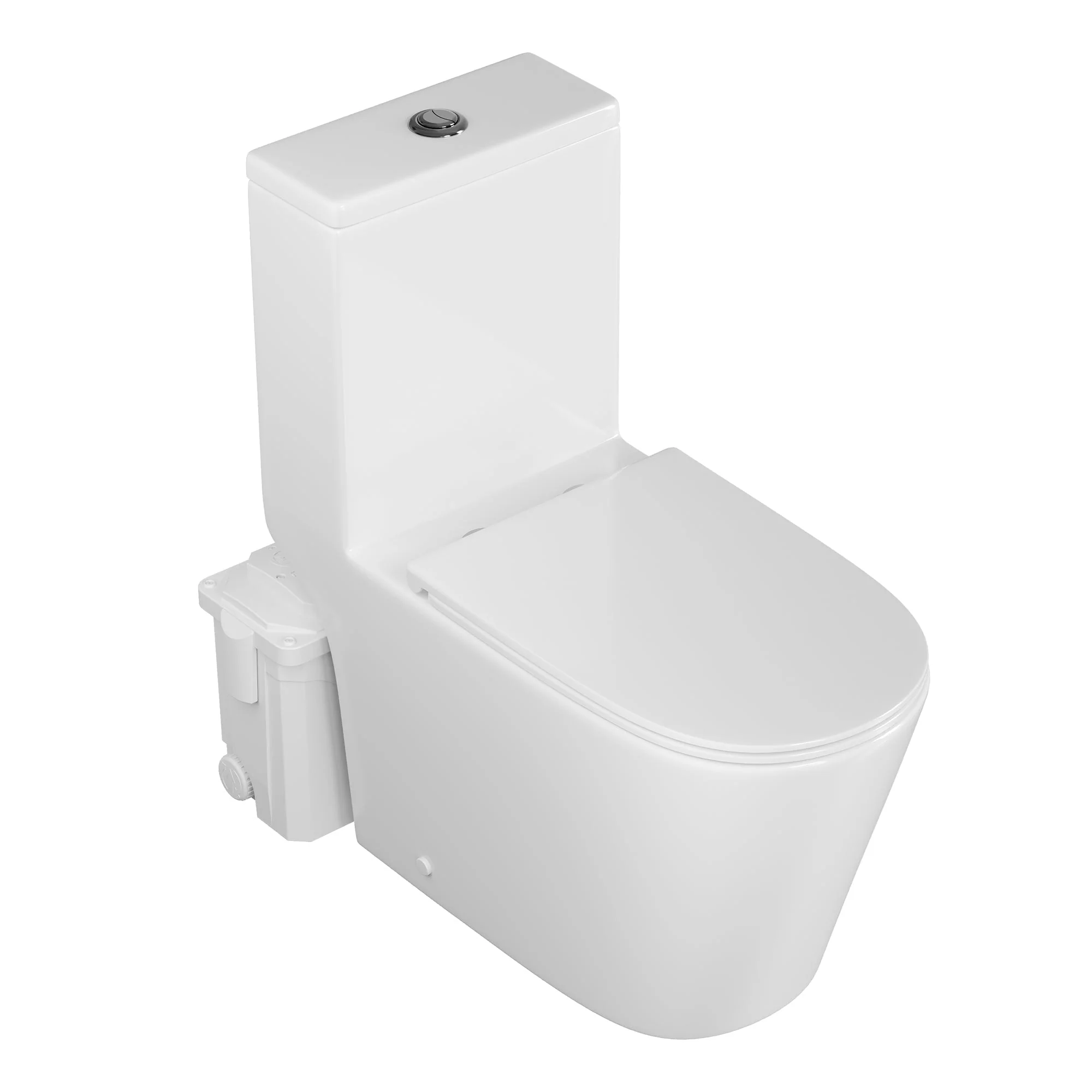 Macerating Toilet | 23ft Vertical Sewage Lift, 700W Stainless Steel Grinder, Dual Odor Control System, 1.06/1.59 GPF Dual Flush -DV-1F340ZH006 - Image 3