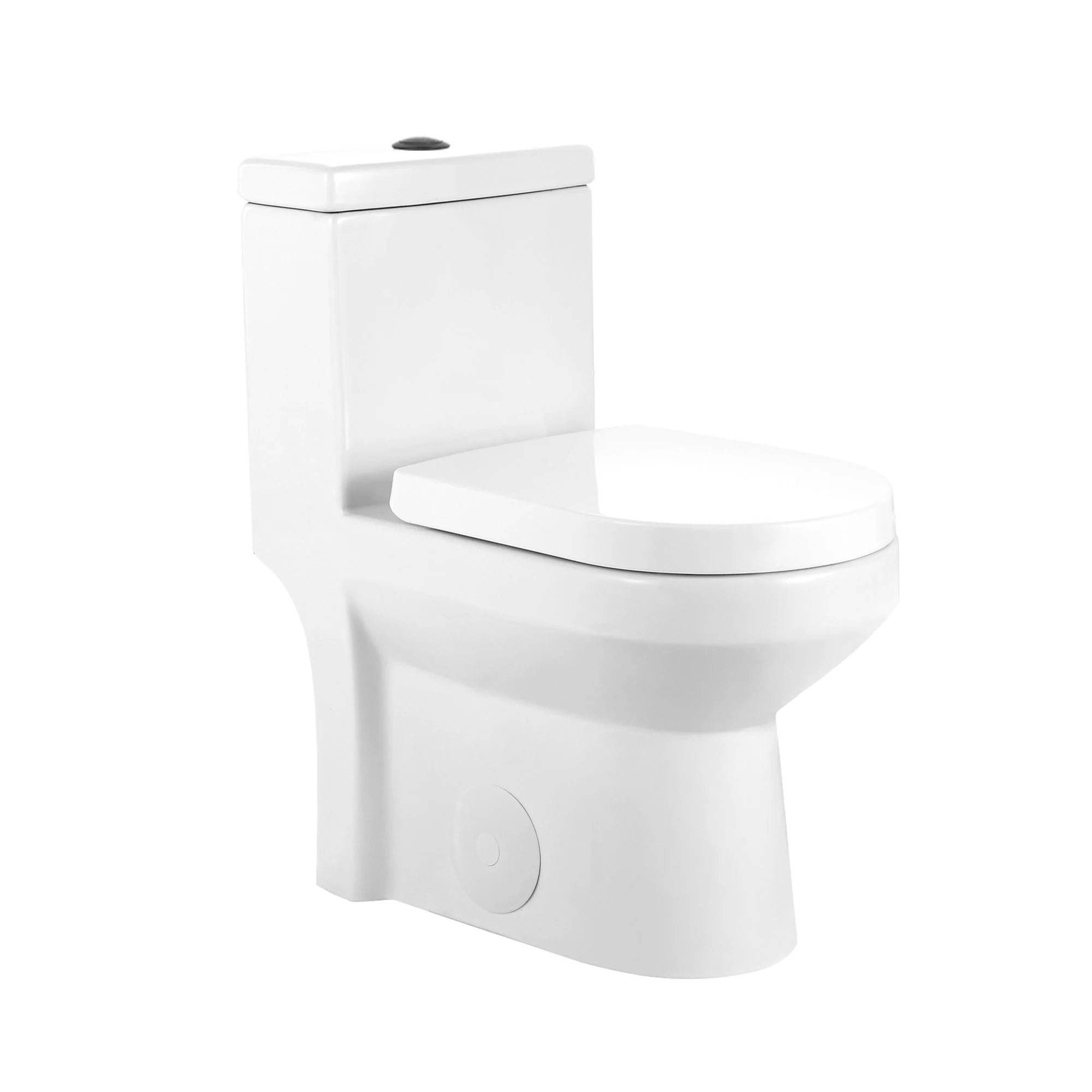DeerValley Liberty Compact Toilets with Crisp White Button - High-Efficiency Round Toilet (Seat Included),DV-1F52812-G/W/B - Image 4