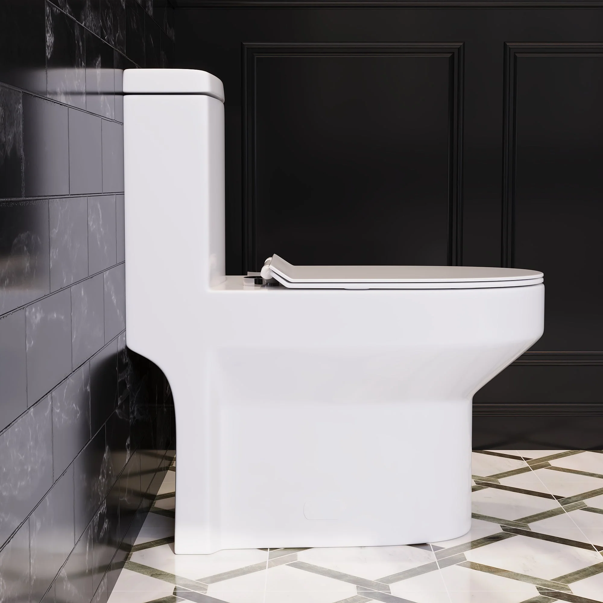 DeerValley DV-1F52812Pro One-piece Toilets Upgraded Compact Design Powerful Cyclone Flush 1.0/1.53 GPF - Image 2