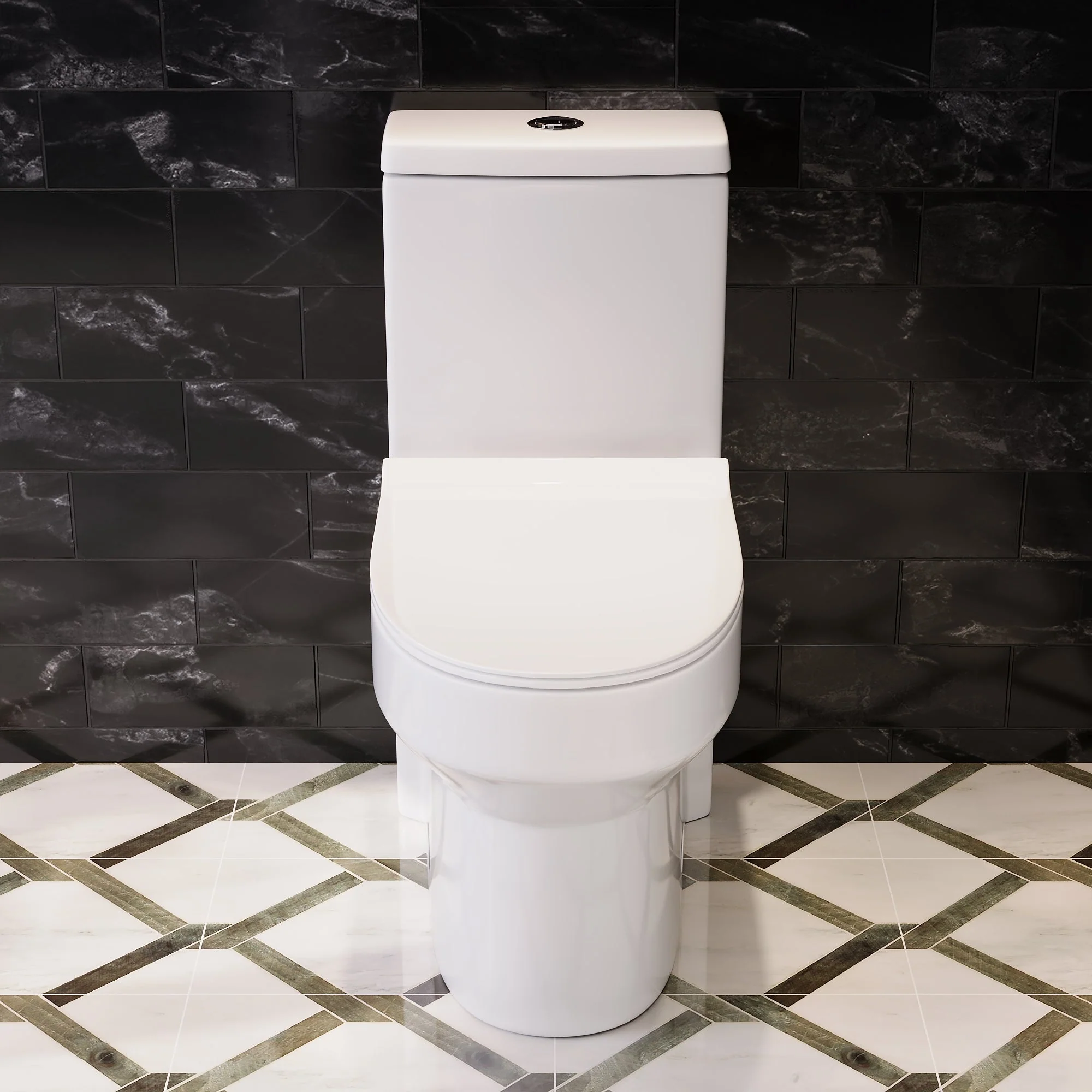 DeerValley DV-1F52812Pro One-piece Toilets Upgraded Compact Design Powerful Cyclone Flush 1.0/1.53 GPF - Image 3