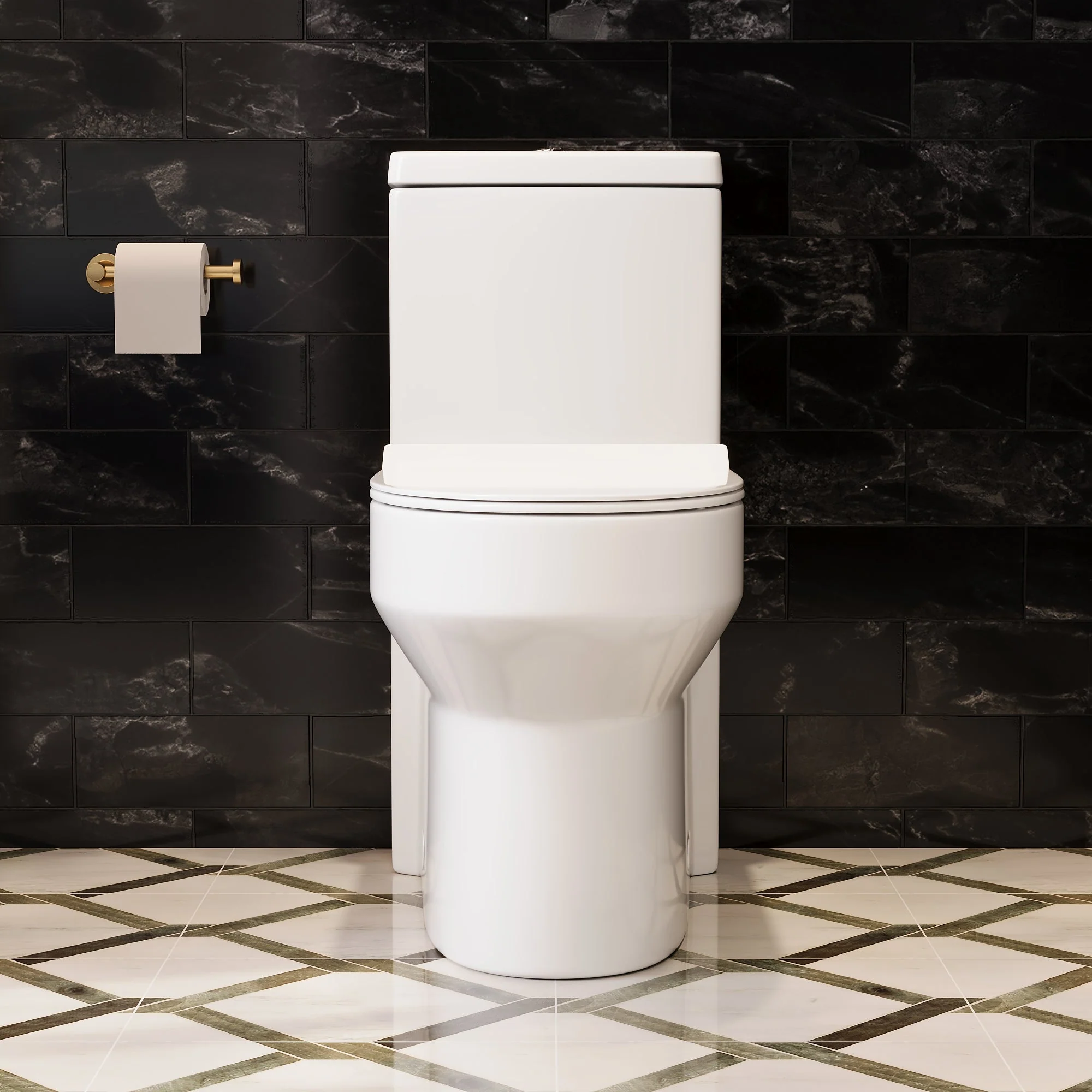 DeerValley DV-1F52812Pro One-piece Toilets Upgraded Compact Design Powerful Cyclone Flush 1.0/1.53 GPF - Image 4