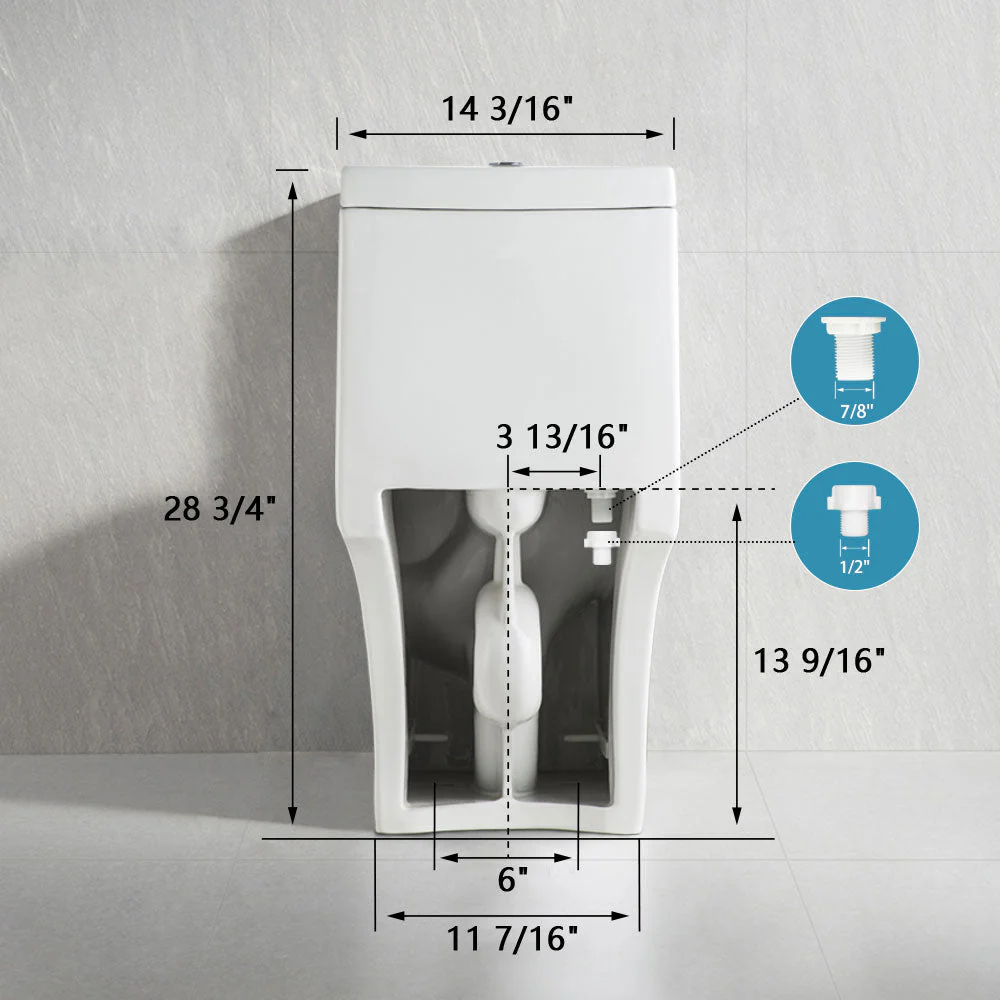 DeerValley DV-1F52816R One-piece Toilets Powerful Siphon Flush Deep Water Seal - Image 12