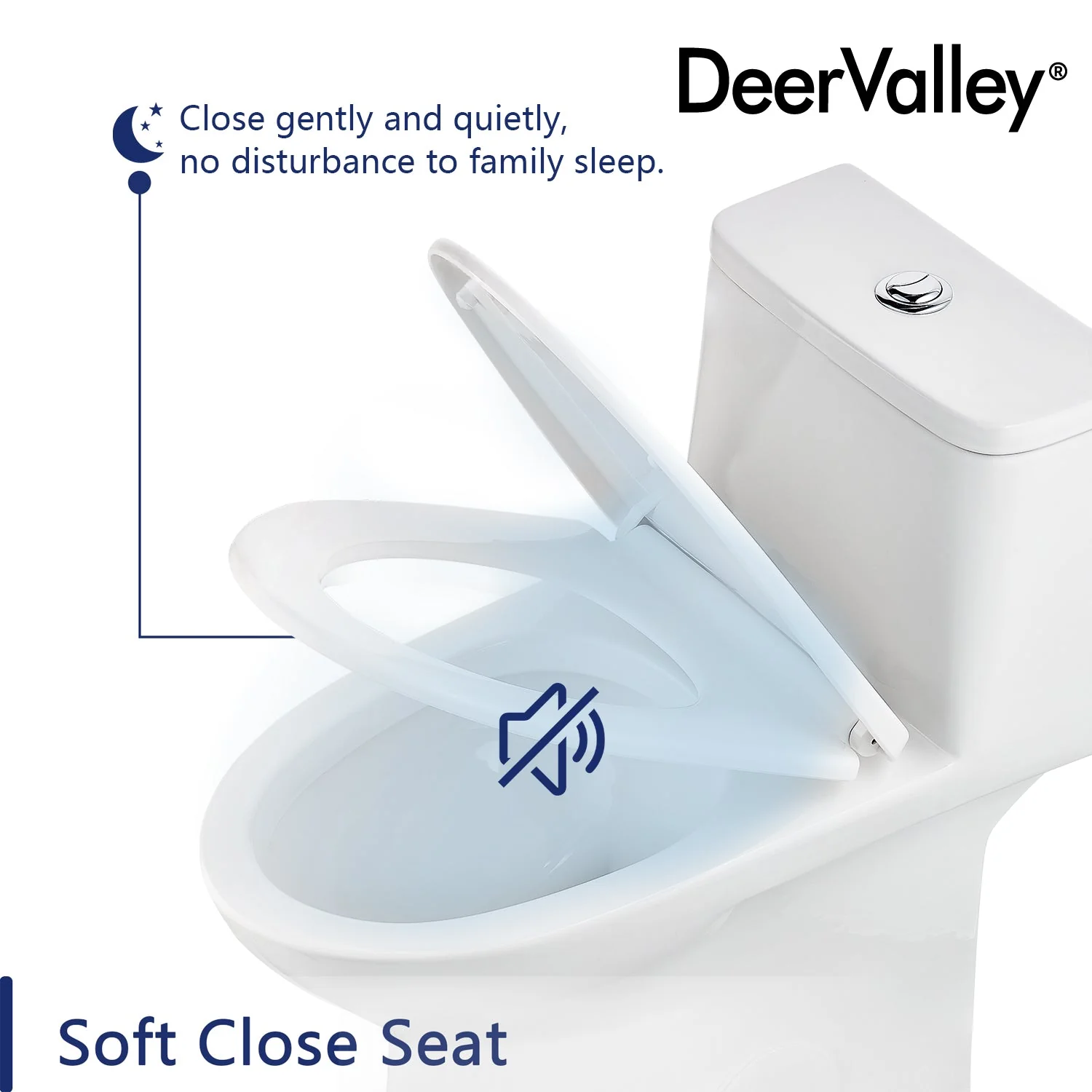 DeerValley DV-1F52816R One-piece Toilets Powerful Siphon Flush Deep Water Seal - Image 15