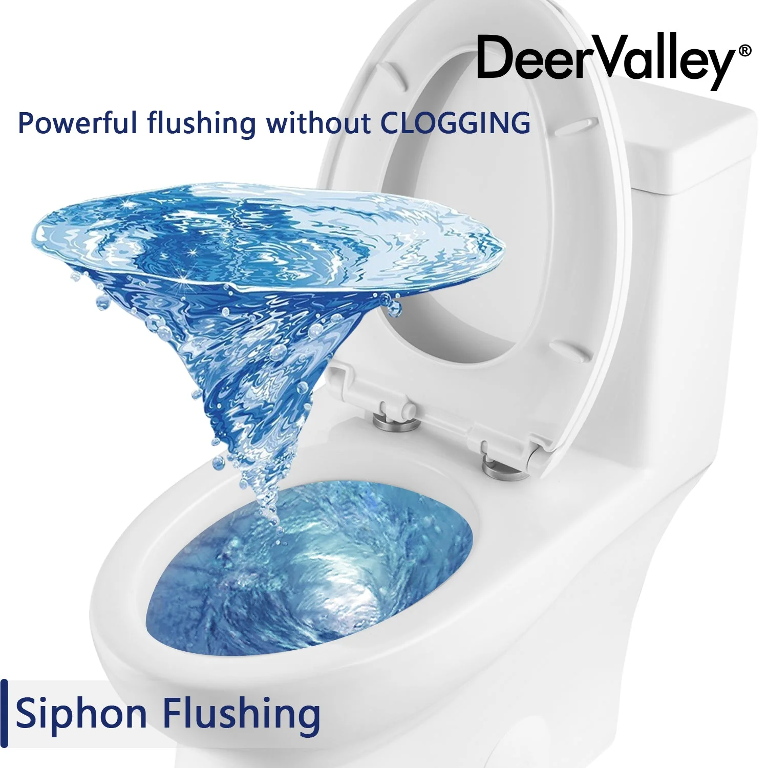 DeerValley DV-1F52816R One-piece Toilets Powerful Siphon Flush Deep Water Seal - Image 17