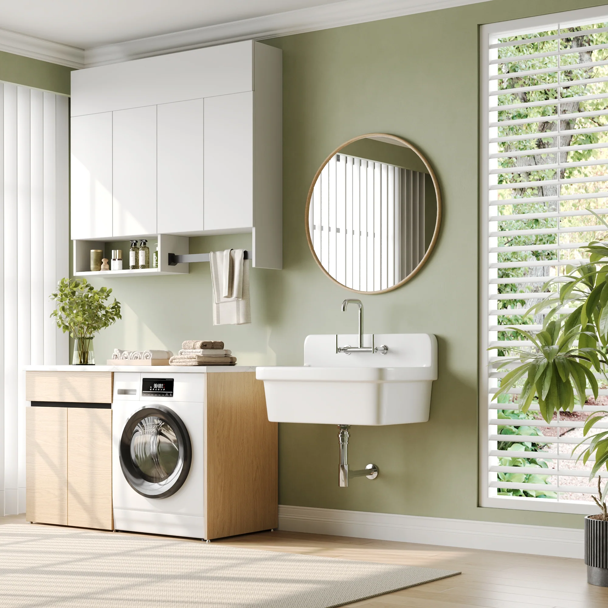 DeerValley DV-1K0137 Laundry Sinks Wall-Mounted Utility Deep Basin - Image 12