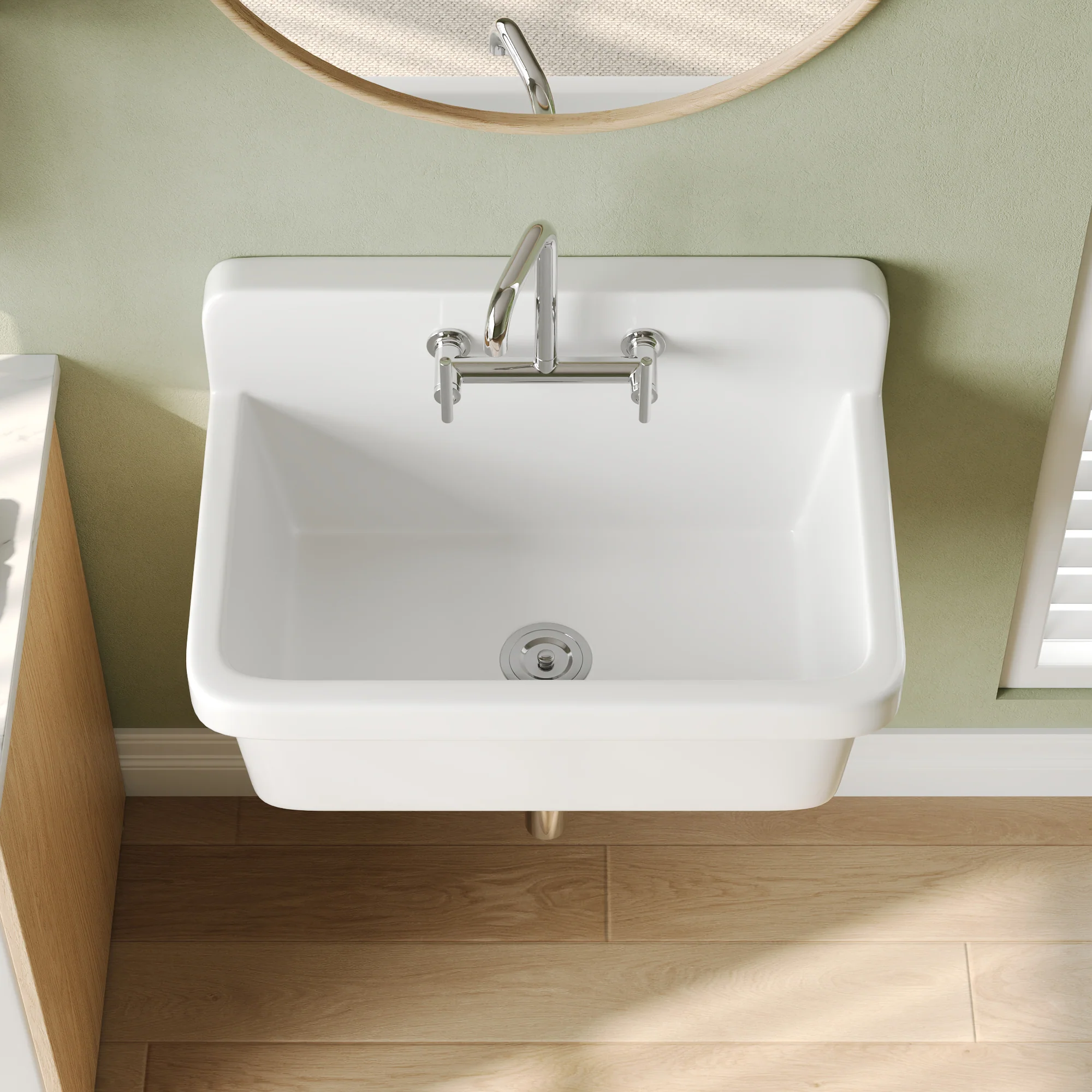 DeerValley DV-1K0137 Laundry Sinks Wall-Mounted Utility Deep Basin - Image 14