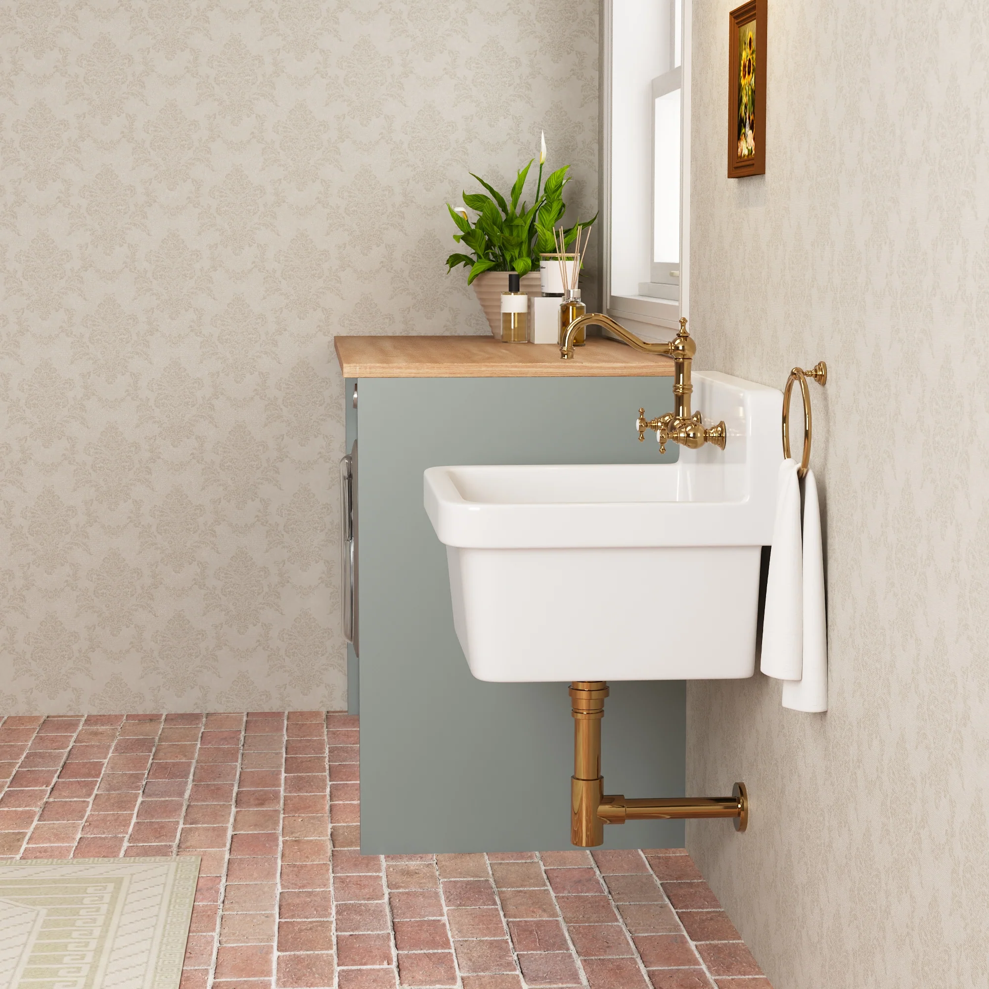 DeerValley DV-1K0137 Laundry Sinks Wall-Mounted Utility Deep Basin - Image 6