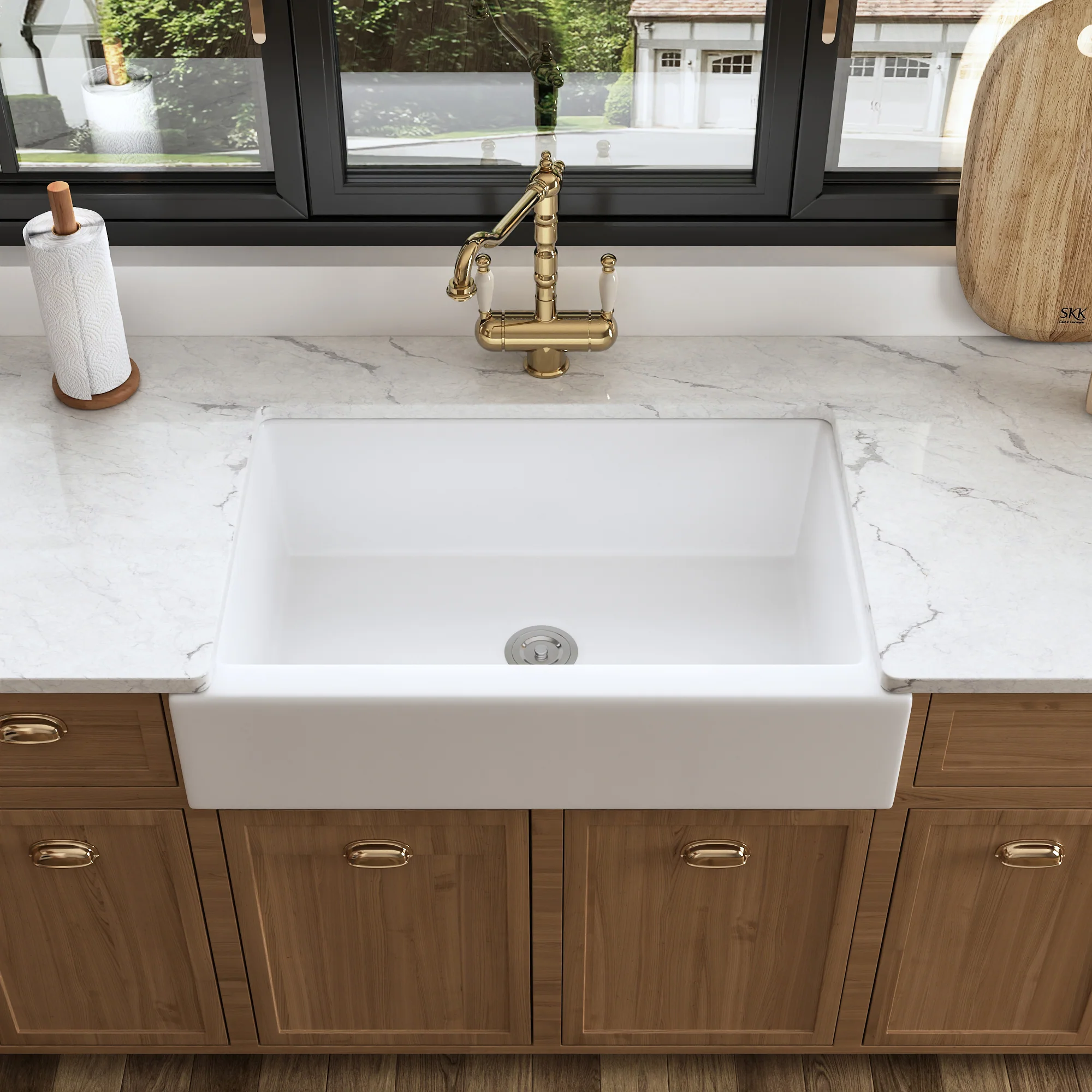 DeerValley DV-1K0139 Farmhouse Kitchen Sink – Durable & Easy Drain with Large Basin - Image 5