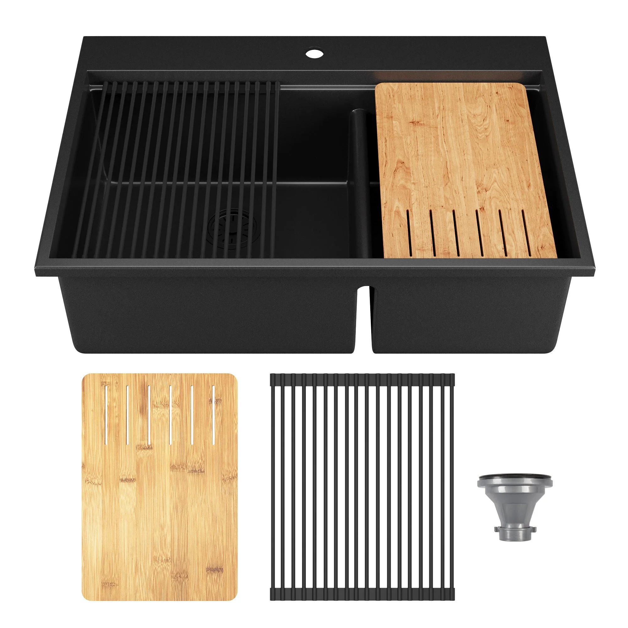 DeerValley DV-1K0170 Granite Composite Kitchen Sink with Cutting Board Kit - Image 20