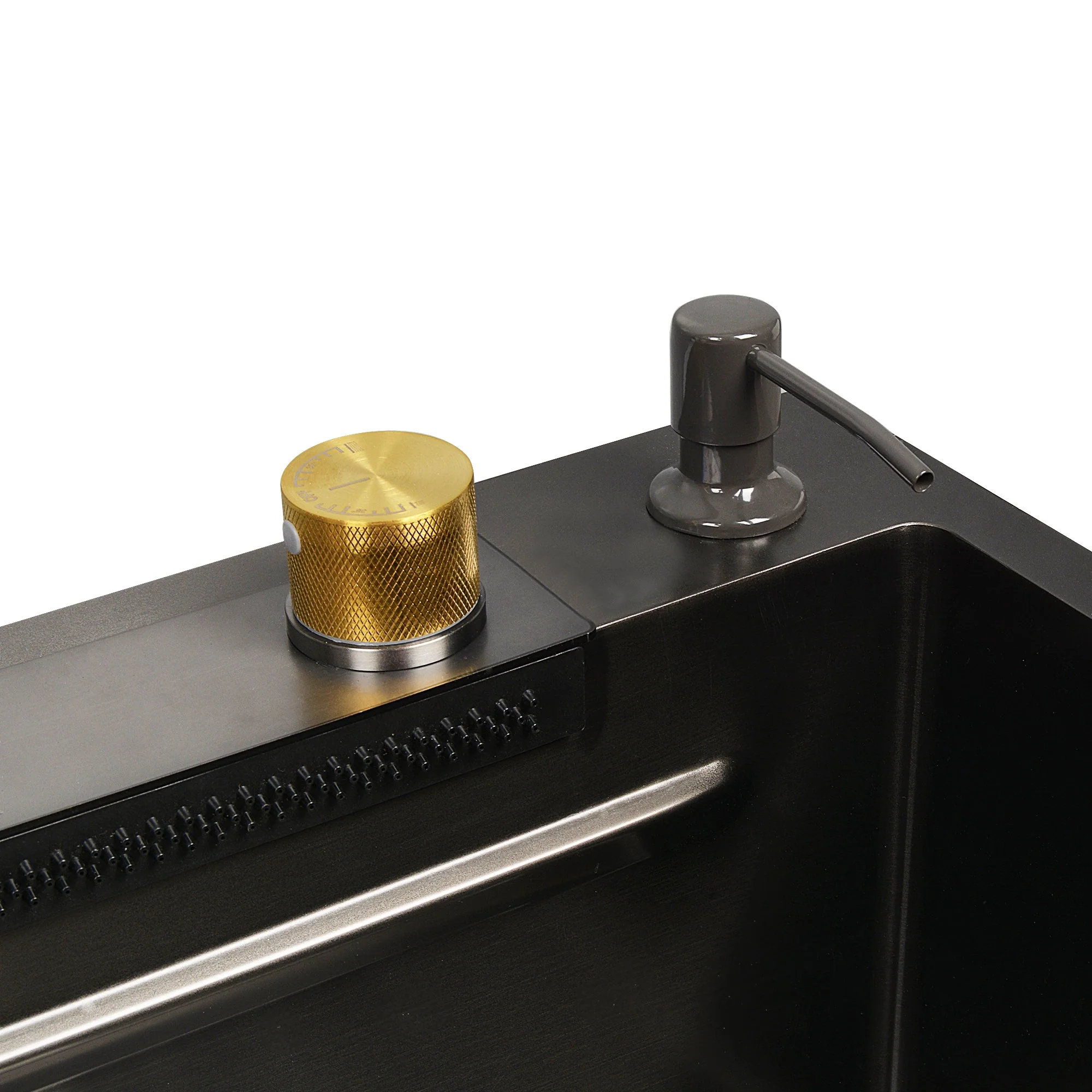 DeerValley DV-1K0183 Stainless Steel Kitchen Sinks Nano Dual-Ledge Work Waterfall Quiet - Image 16