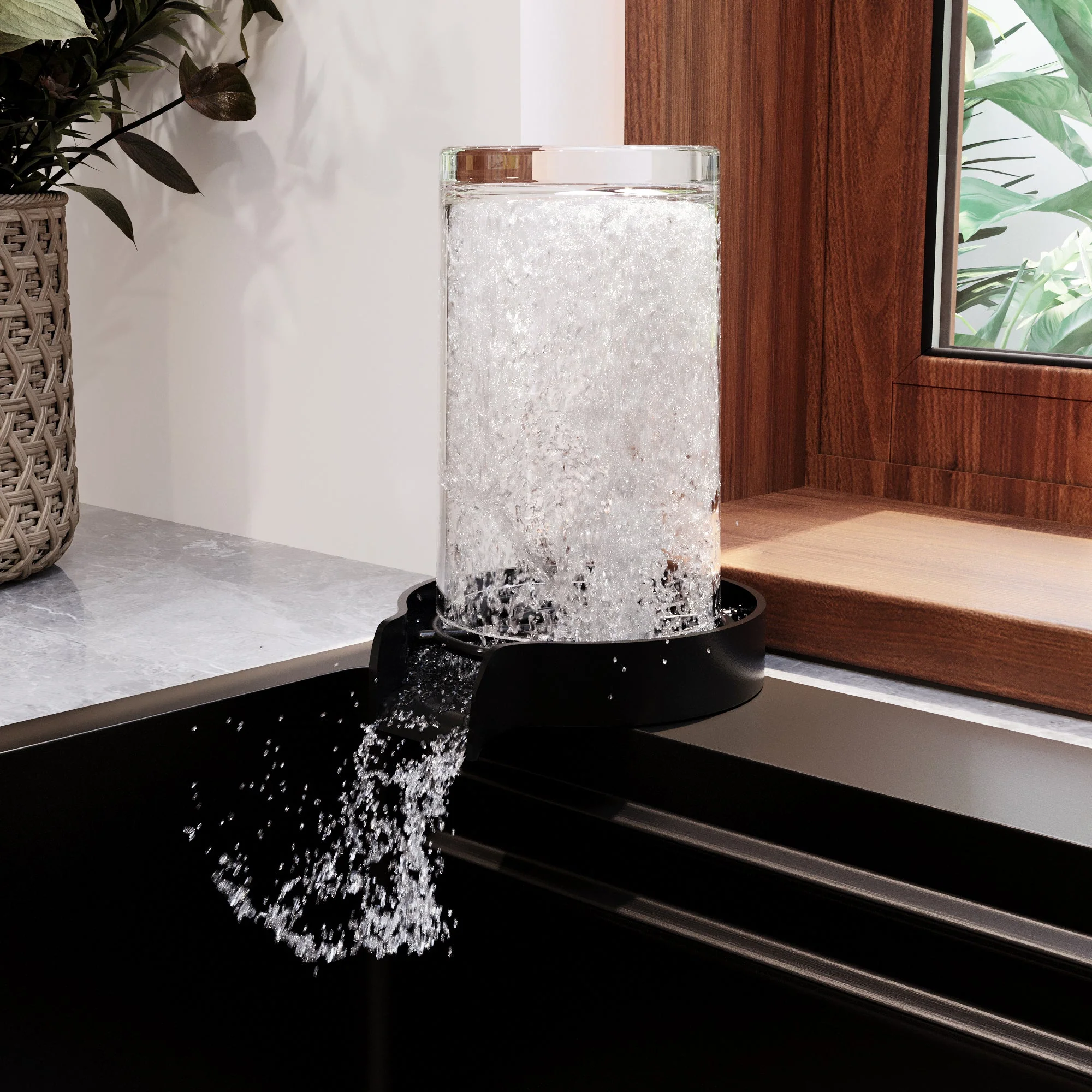 DeerValley DV-1K0183 Stainless Steel Kitchen Sinks Nano Dual-Ledge Work Waterfall Quiet - Image 6