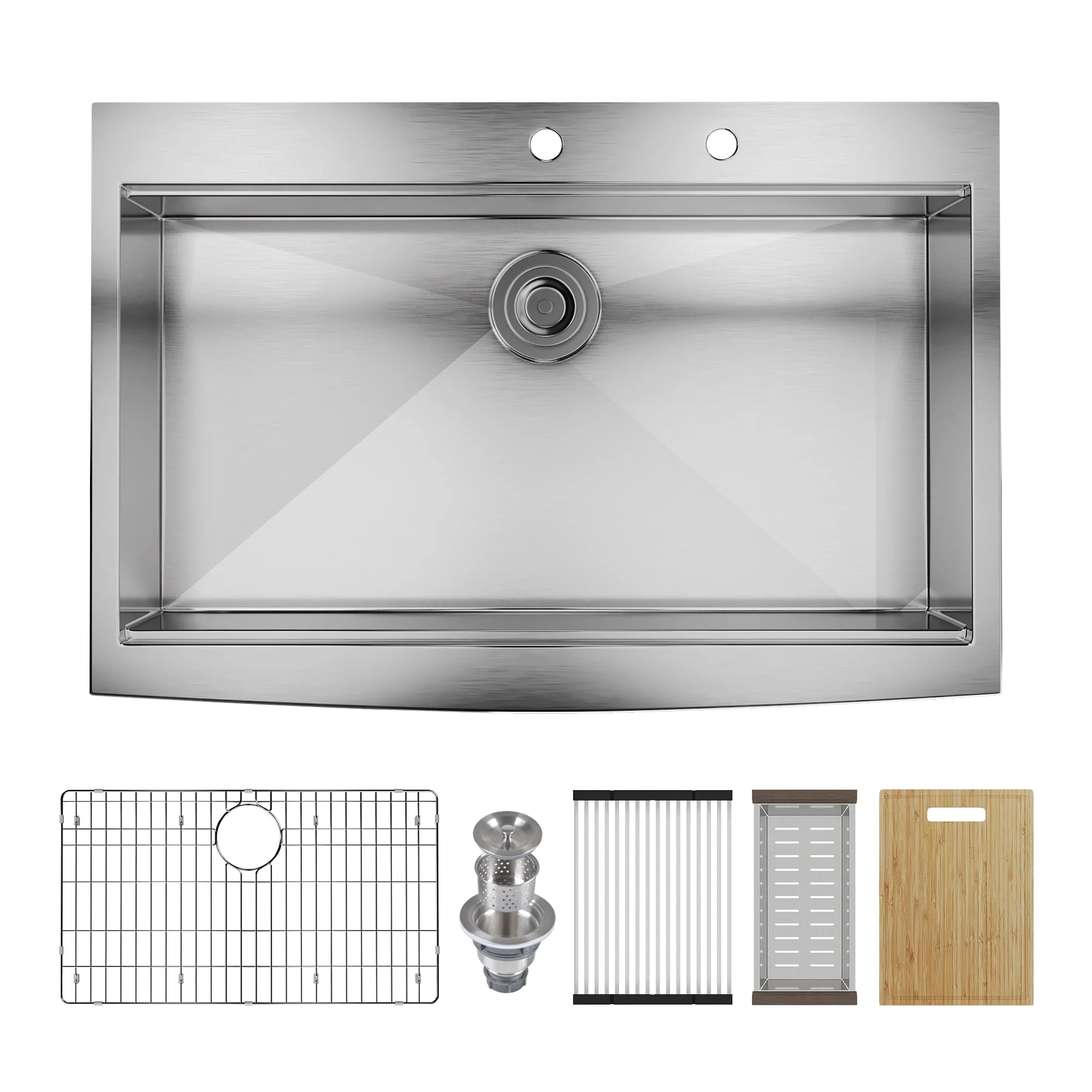 DeerValley DV-1K0189 Stainless Steel Kitchen Sinks Single Bowl Drop-In Workstation - Image 15