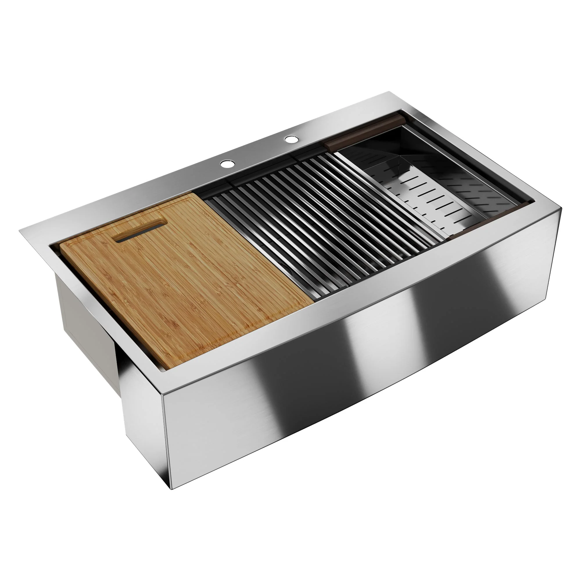 DeerValley DV-1K0189 Stainless Steel Kitchen Sinks Single Bowl Drop-In Workstation - Image 36