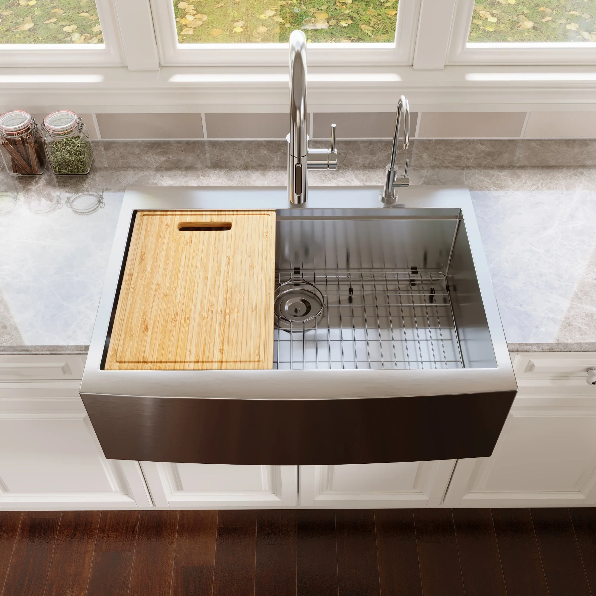 DeerValley DV-1K0189 Stainless Steel Kitchen Sinks Single Bowl Drop-In Workstation - Image 8