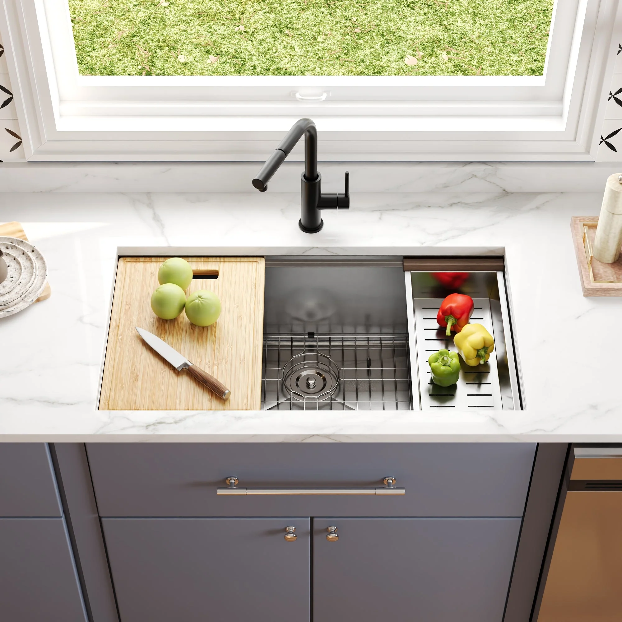 DeerValley DV-1K0192 Stainless Steel Kitchen Sinks Workstation T304