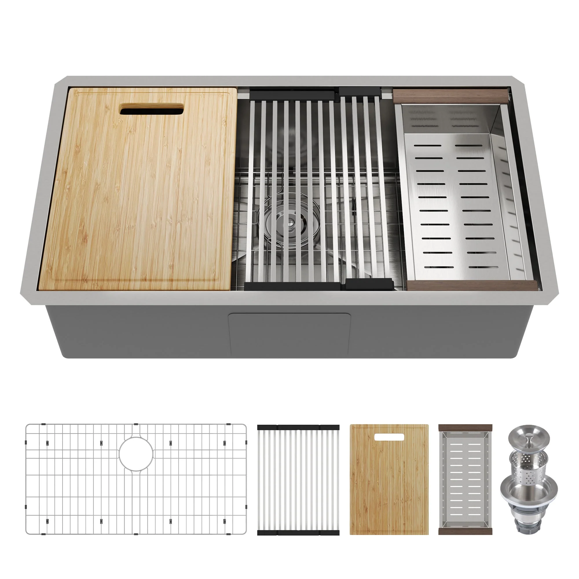 DeerValley DV-1K0192 Stainless Steel Kitchen Sinks Workstation T304 - Image 3